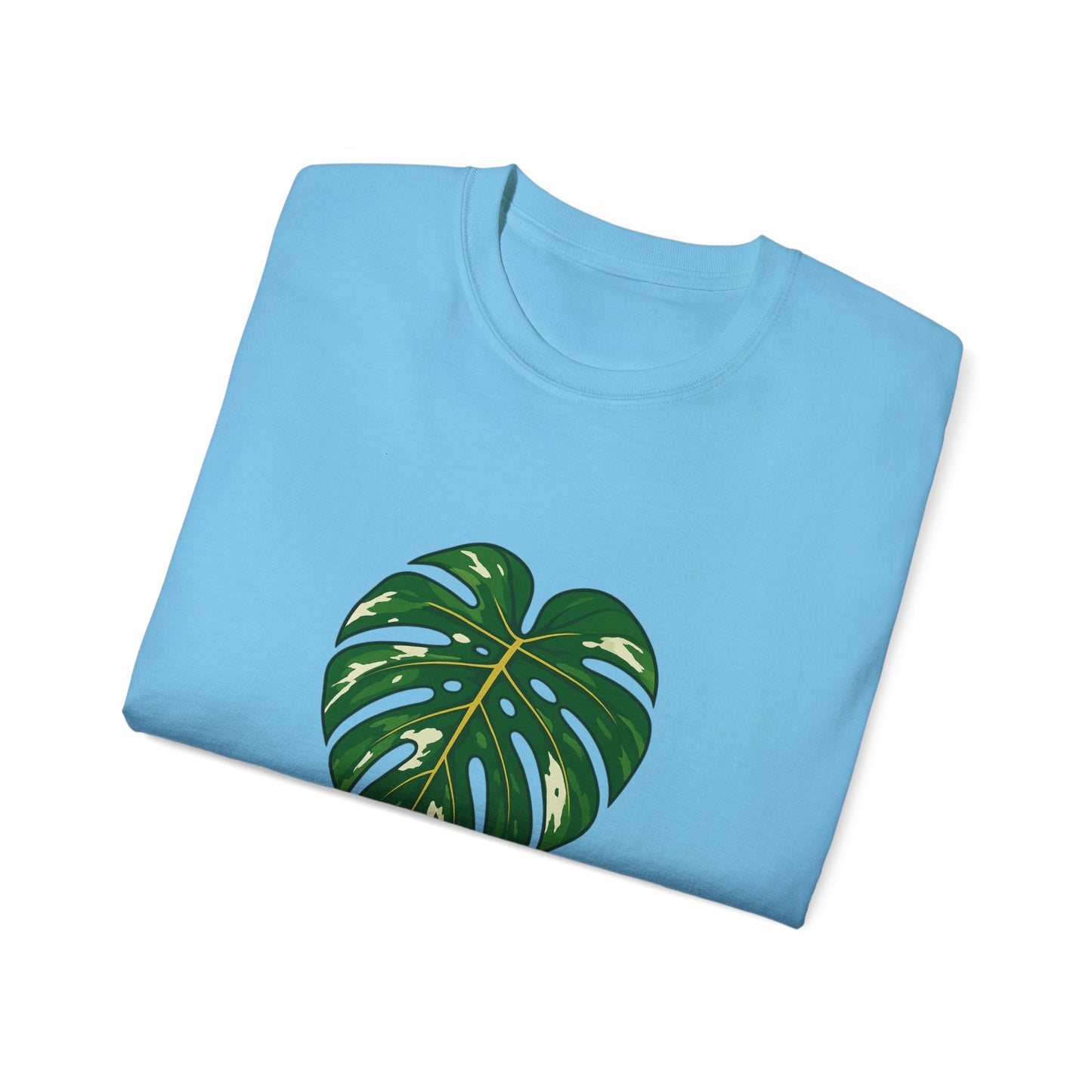 Monstera Energy Only Unisex Cotton Tee, Tropical Plant Tee, Nature Lover Shirt, Casual Summer Top, Eco-Friendly Gift, Botanical Graphic Tee