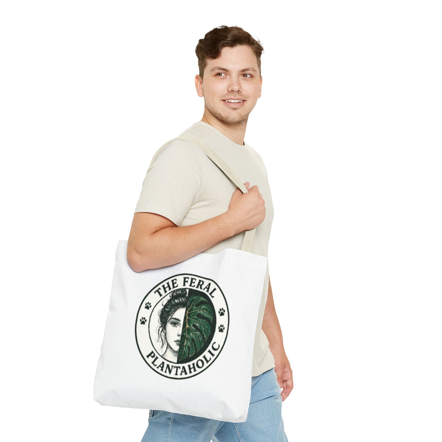 Feral Plantaholic Tote Bag | Eco-Friendly Grocery Bag, Gift for Plant Lovers, Boho Style, Greenery Accessories