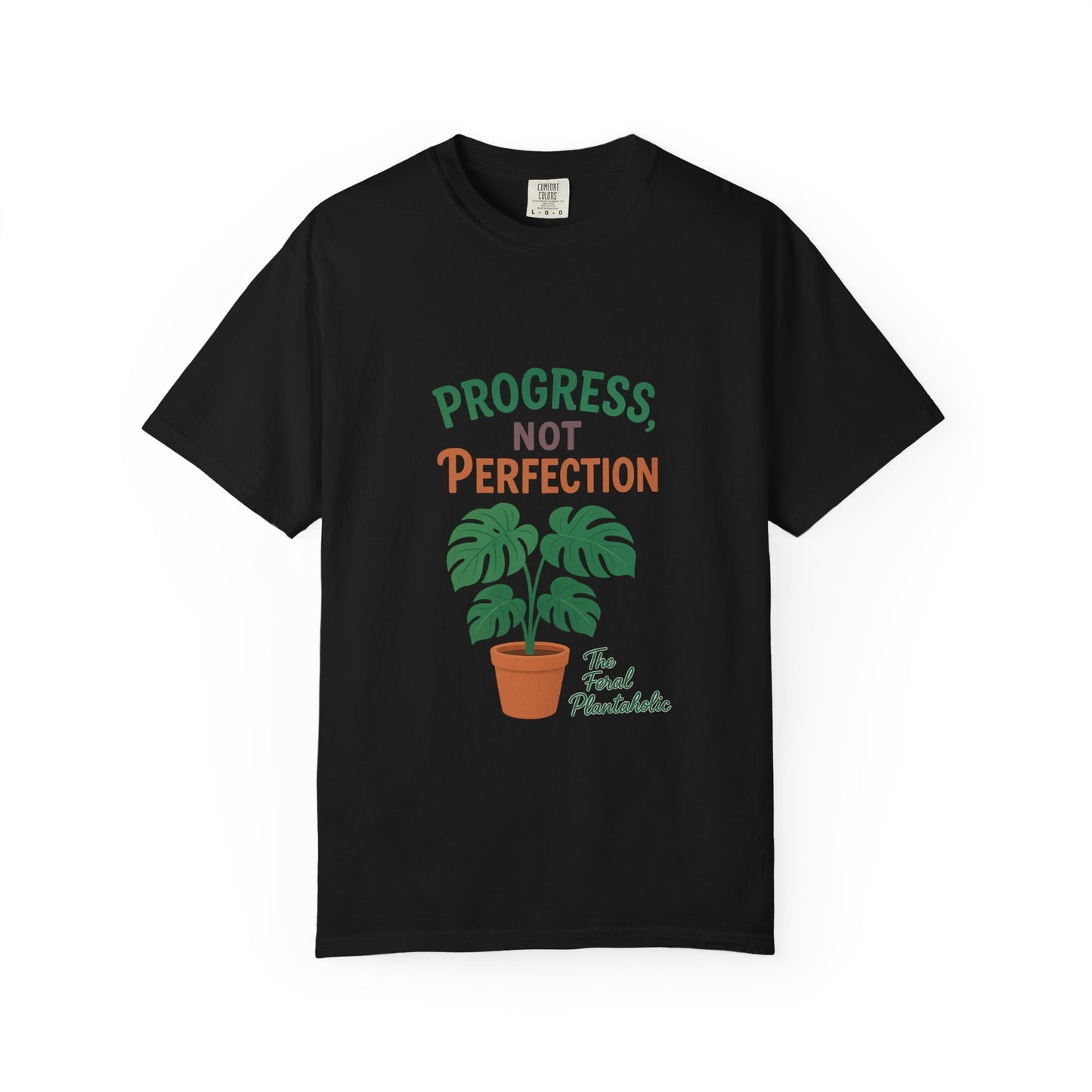 Progress Not Perfection Plant T-Shirt, Casual Unisex Tee, Gift for Plant Lovers, Eco-Friendly Fashion, Gardening Apparel, Relaxed Fit