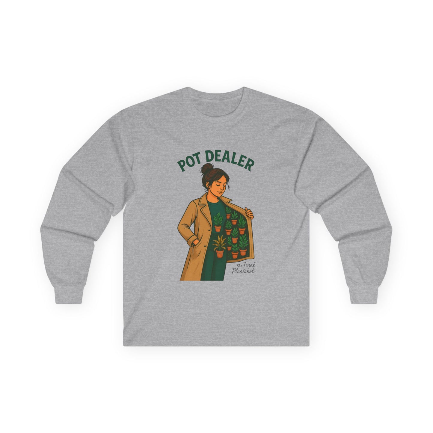 Pot Dealer Long Sleeve Tee, Fun Gift for Cannabis Lovers, Cozy Fall Fashion, Perfect for 420 Celebrations, Plant Lover Gift