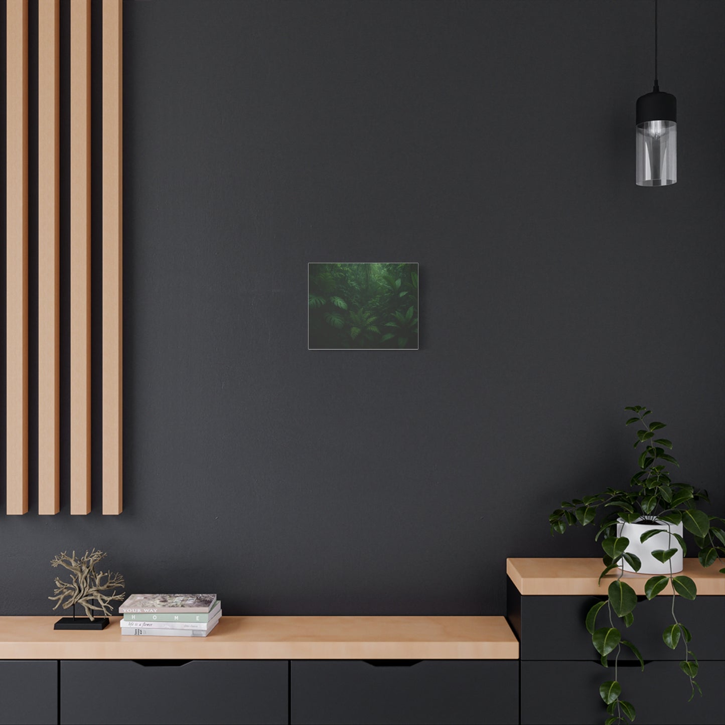 Jungle Matte Canvas Wall Art — Lush Green Tropical Forest Print (Stretched 1.25")