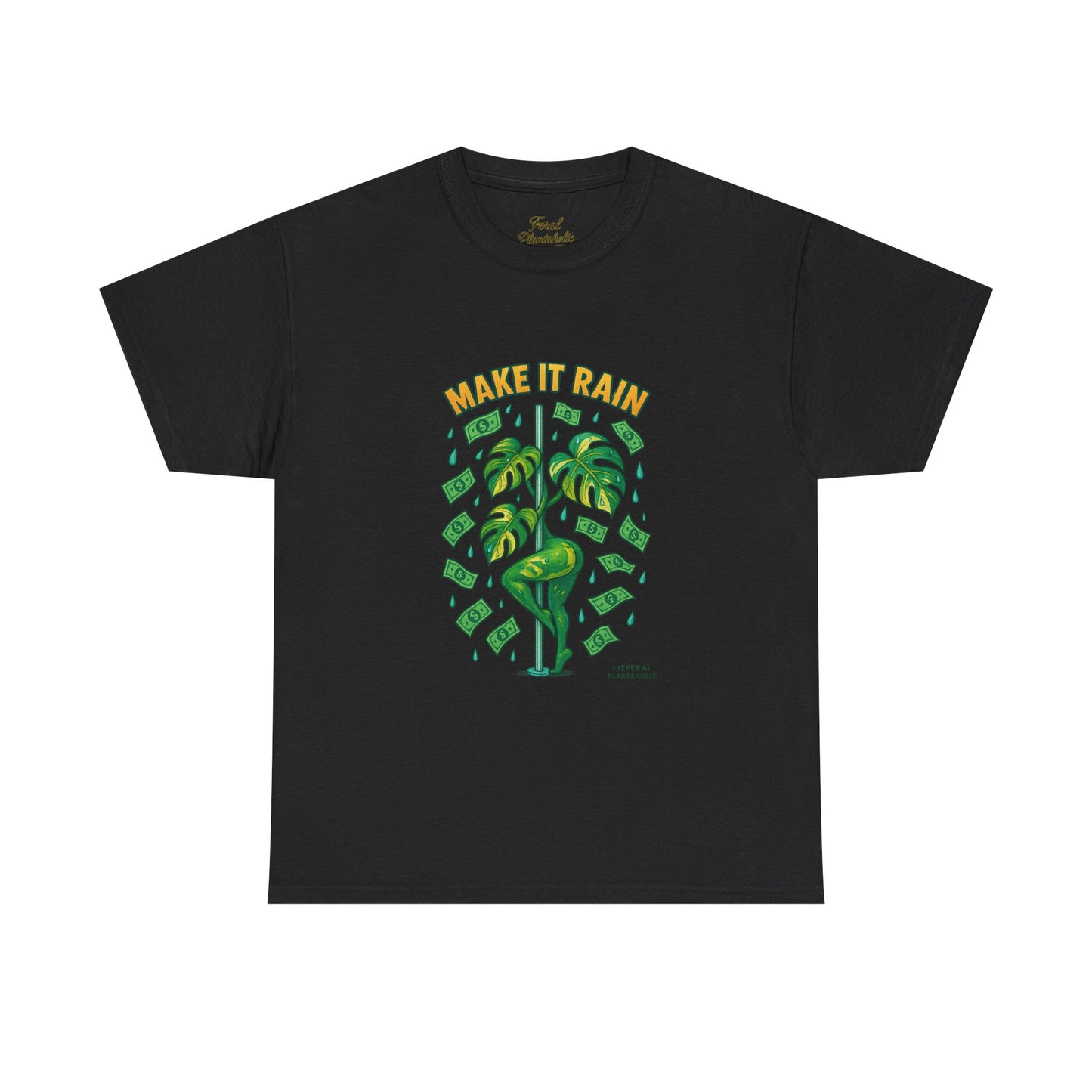 T-Shirt with Fun Design, Make It Rain Graphic Tee for Party Lovers, Trendy Cotton Apparel, Gift for Birthdays, Unisex Party Tee