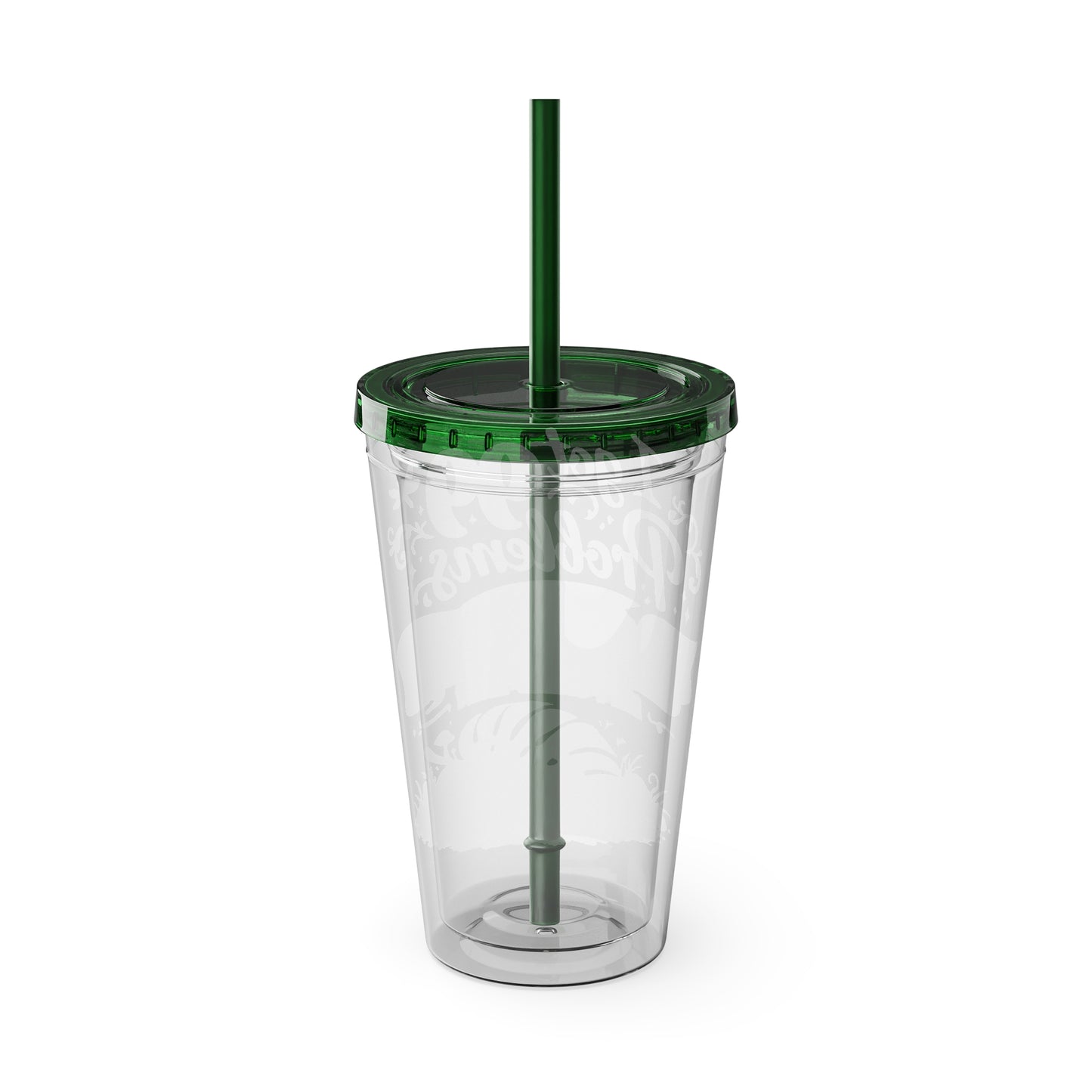 Sunsplash 16oz Tumbler with Straw — "I Got 99 Problems But a Dropped Leaf Ain't One" Plant Lover Cup