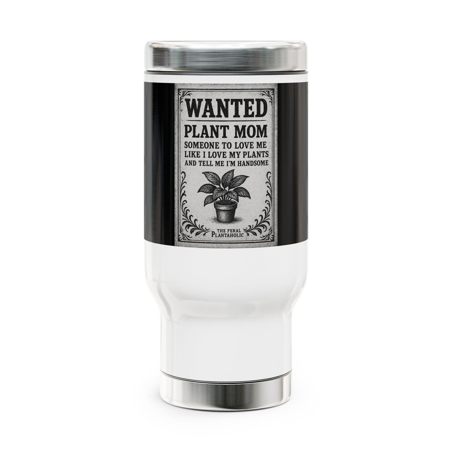 Stainless Steel Travel Mug with Handle, 14oz