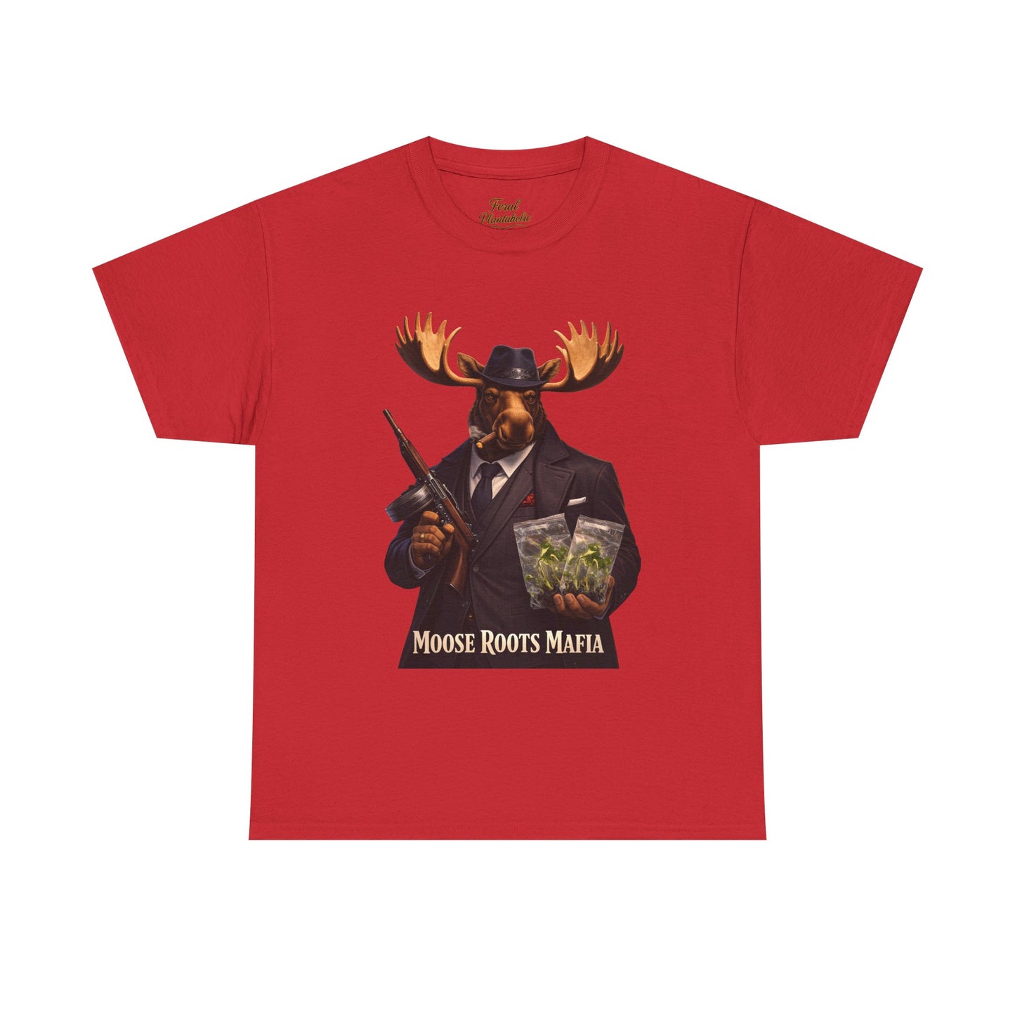 Moose Roots Mafia T-Shirt — Retro Moose Gang Artwork Tee