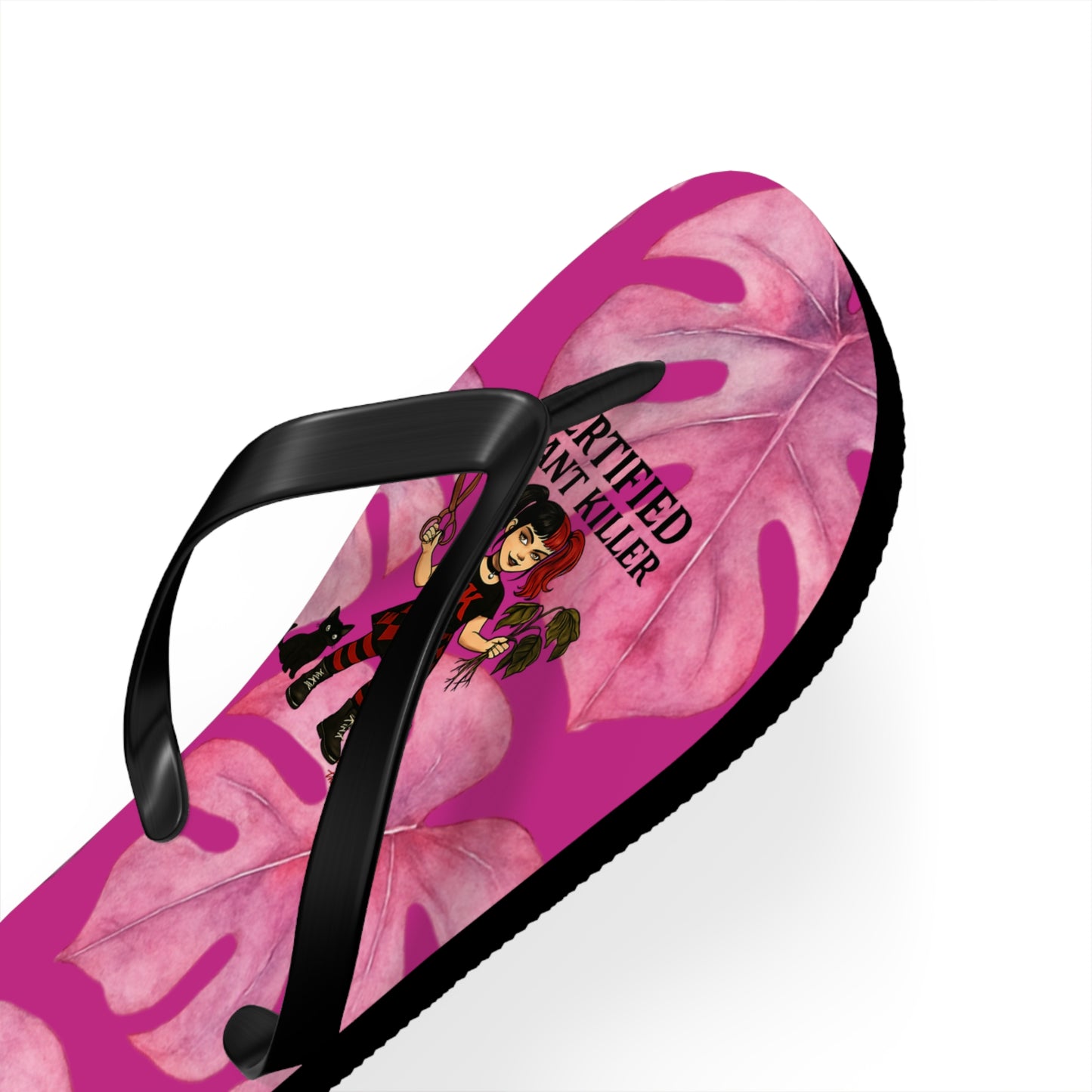 Certified Plant Killer Flip Flops, Fun Summer Sandals for Plant Lovers, Unique Beach Footwear, Gift for Gardeners