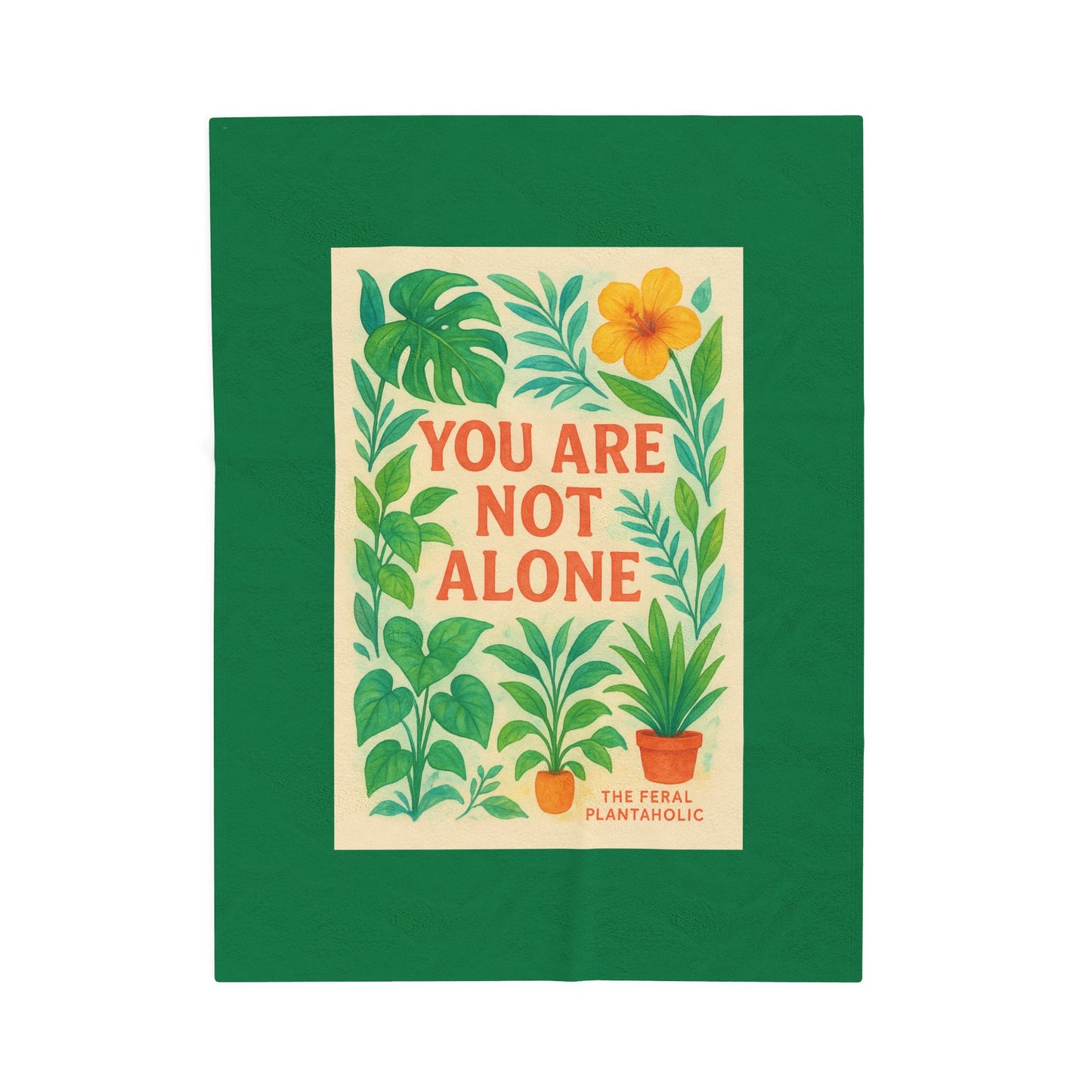 Plush Throw Blanket with Motivational Quote, Cozy Gift for Plant Lovers, Self-Care Decor, Greenery Themed Home Accessory, Perfect for [...]