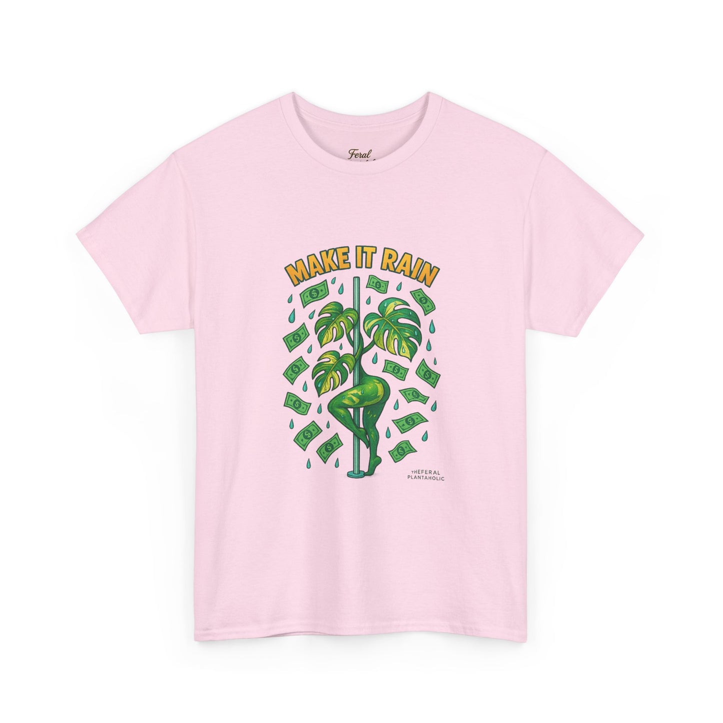 T-Shirt with Fun Design, Make It Rain Graphic Tee for Party Lovers, Trendy Cotton Apparel, Gift for Birthdays, Unisex Party Tee
