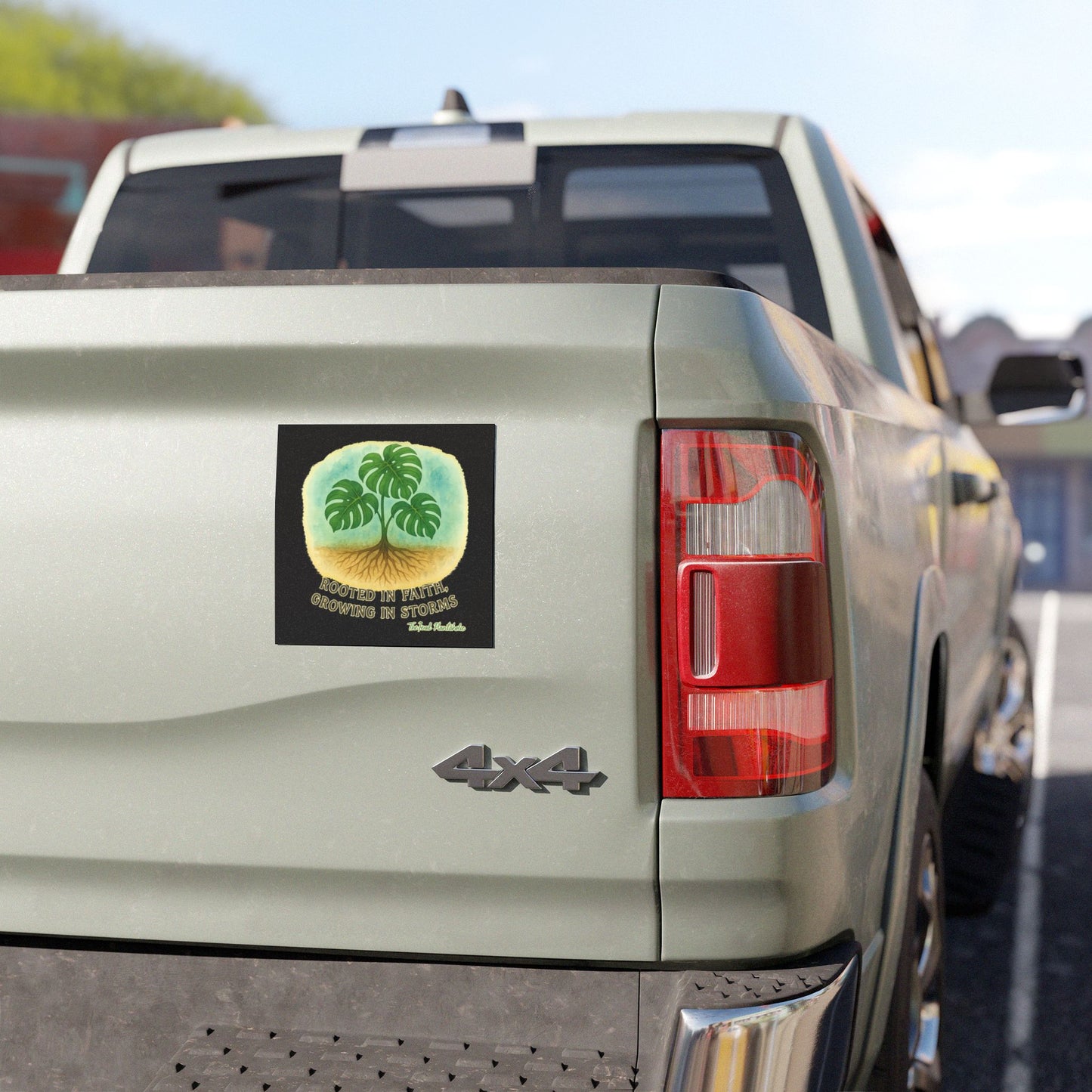Tropical Faith Car Magnets - Rooted in Faith, Perfect for Nature Lovers, Car Decor, Gift for Adventurers, Summer Road Trips, Travel [...]