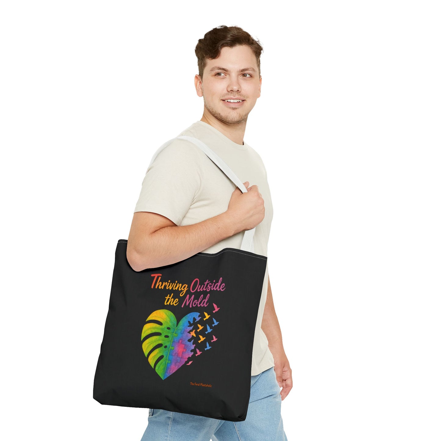 Vibrant Motivational Tote Bag | Thriving Outside the Mold | Eco-Friendly Bag, Inspirational Gift, Beach Tote, Everyday Carryall