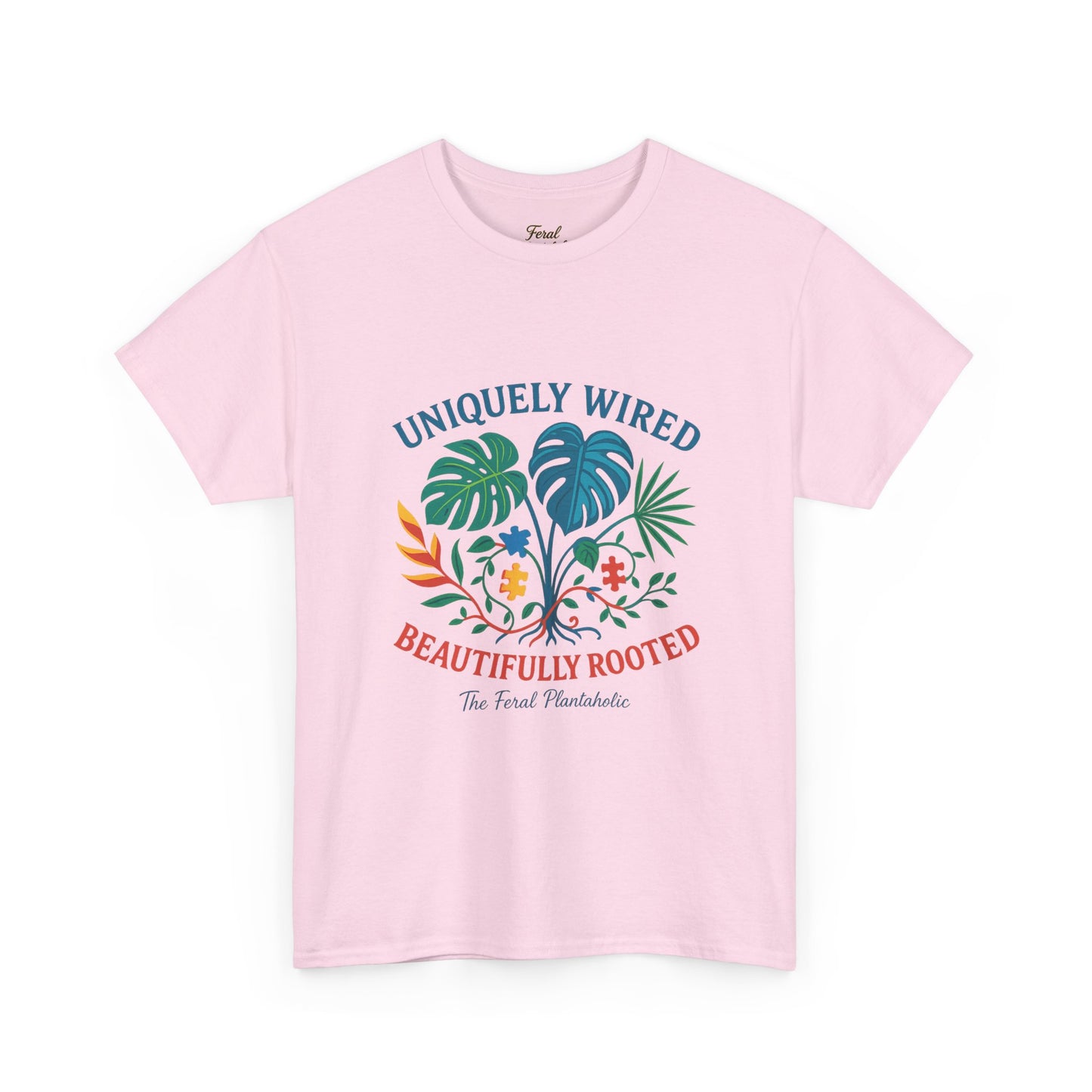 T-Shirt featuring 'Uniquely Wired, Beautifully Rooted' Design, Perfect Gift for Plant Lovers, Casual Wear, Eco-friendly Fashion, [...]
