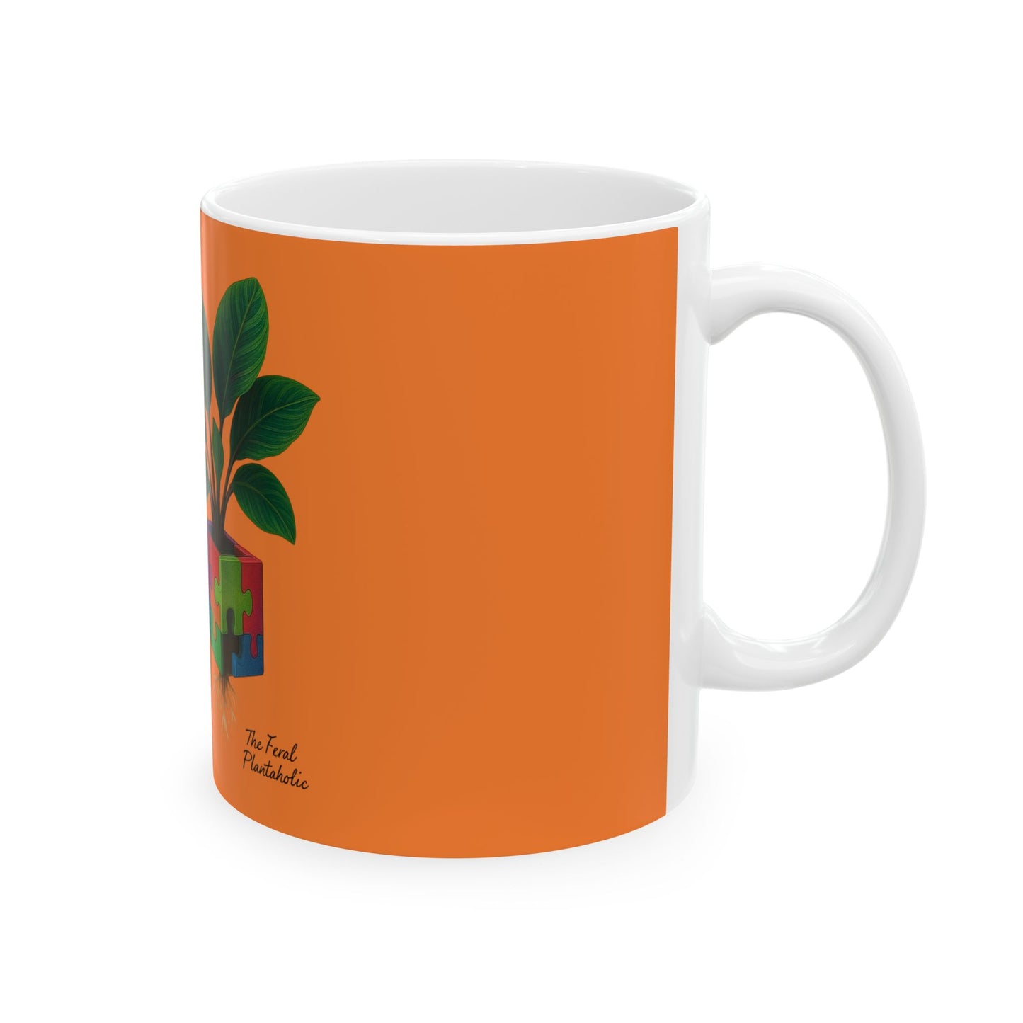 Autistic & Thriving Ceramic Mug - 11oz, 15oz, Autism Awareness Gift, Motivational Cup, Plant Lover's Mug, Self-Care Coffee Mug