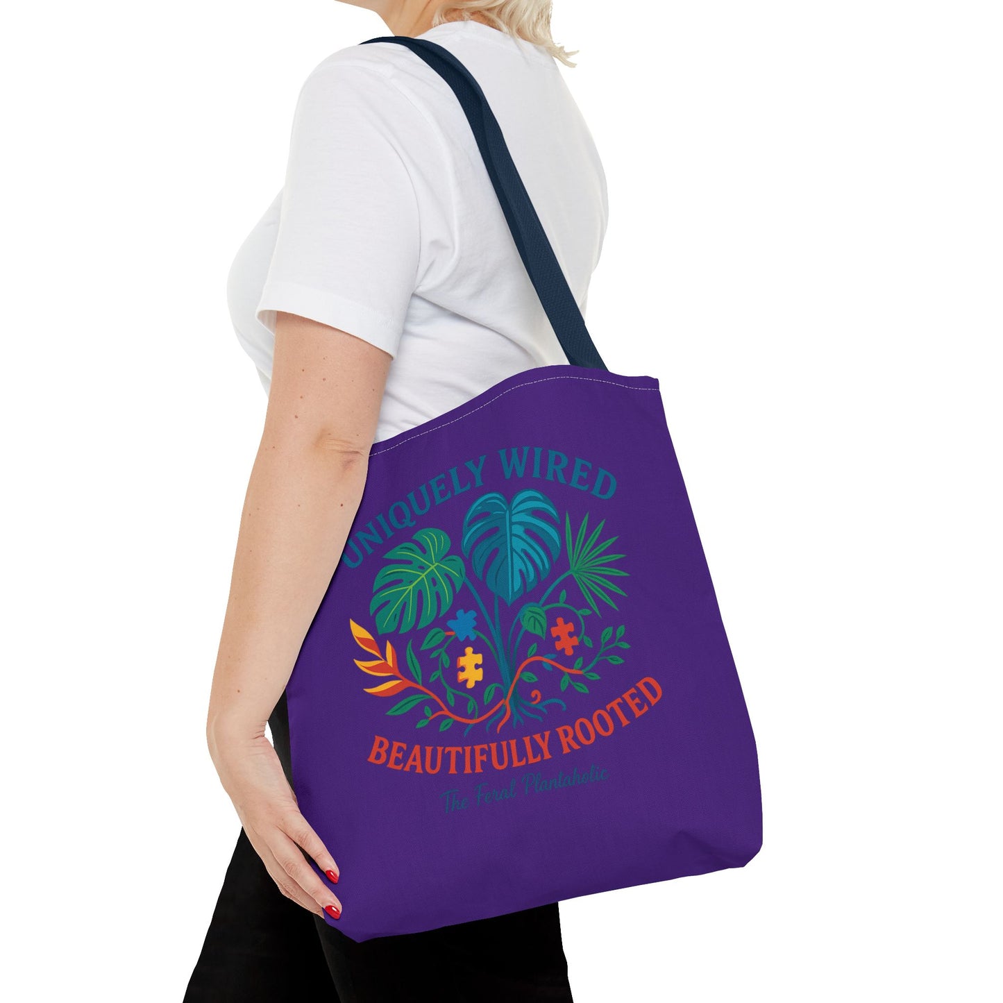 Vibrant Tropical Tote Bag - Uniquely Wired, Beautifully Rooted