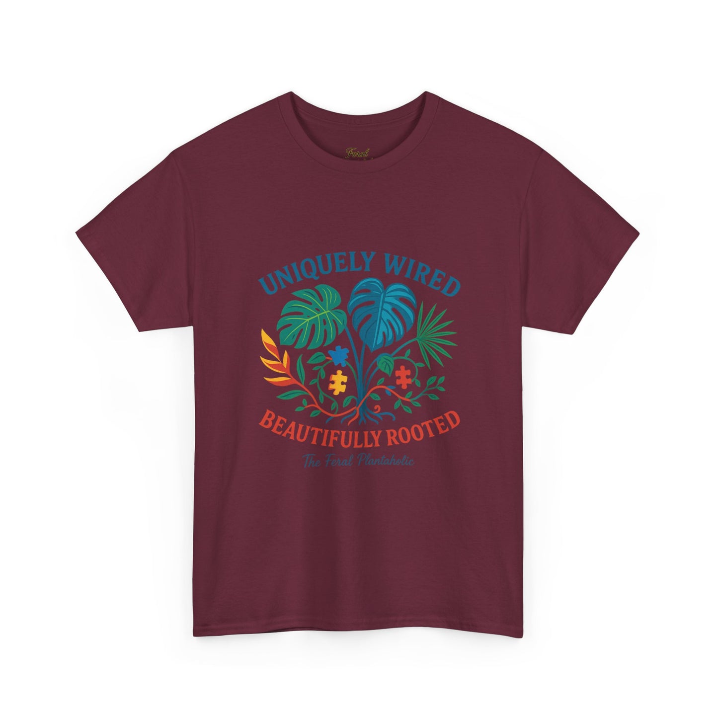 T-Shirt featuring 'Uniquely Wired, Beautifully Rooted' Design, Perfect Gift for Plant Lovers, Casual Wear, Eco-friendly Fashion, [...]