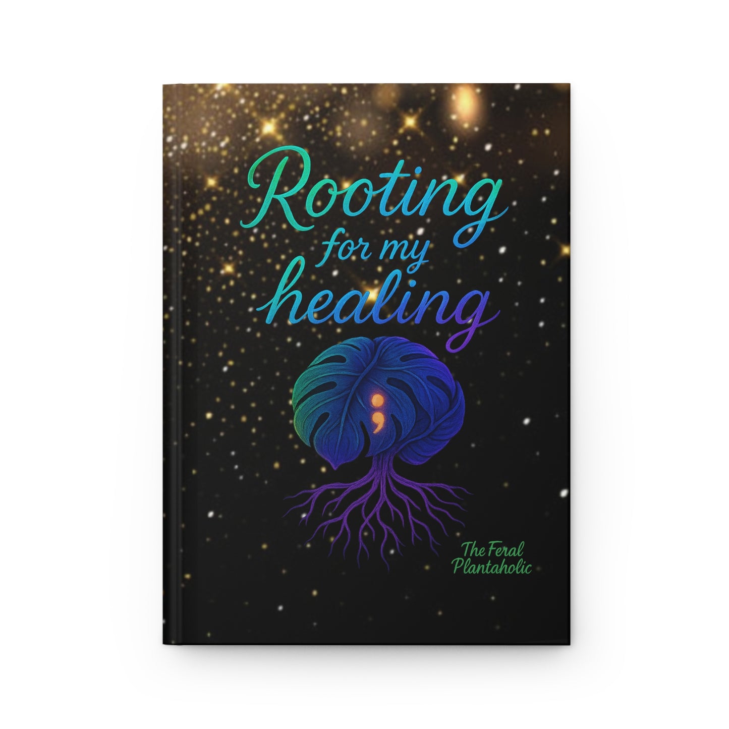 Healing Journey Journal, Inspire Self-Discovery, Wellness Gift, Mindfulness Notebook, Cosmic Stars Design, Self-Care Diary
