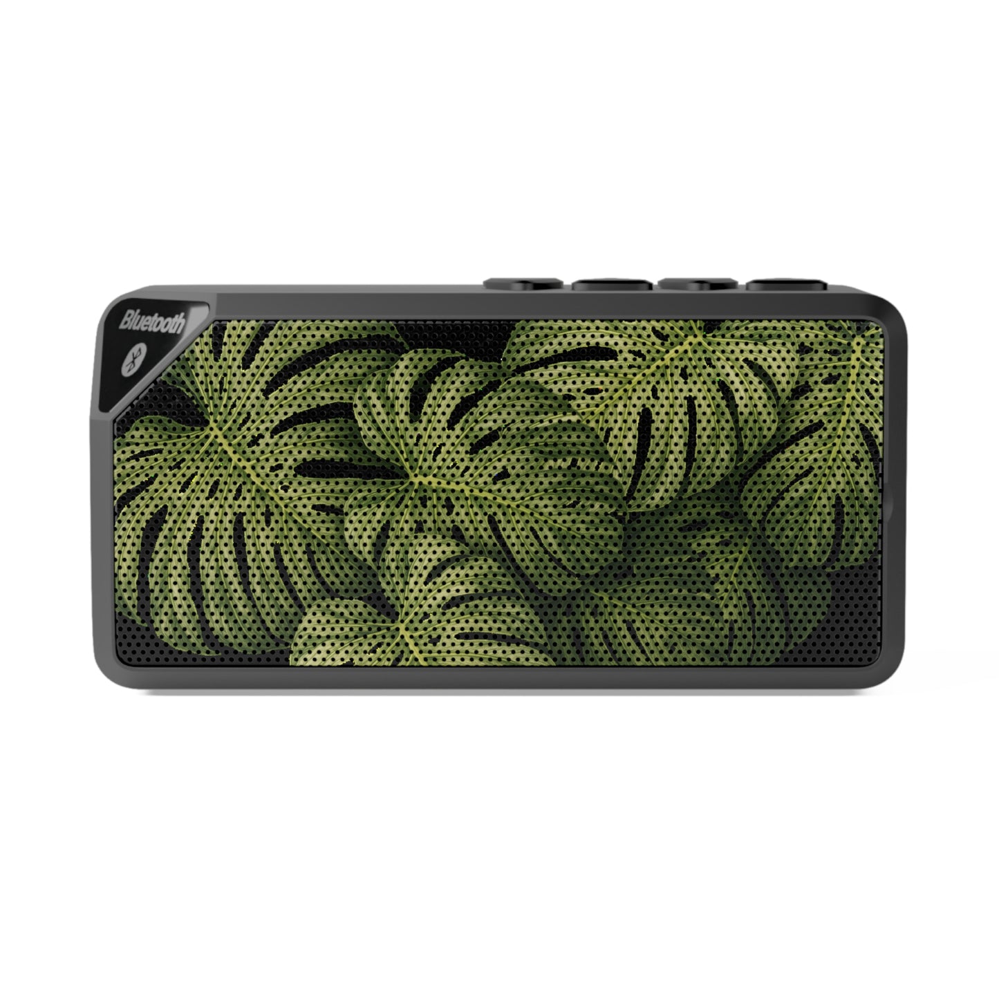 Bluetooth Speaker — Tropical Monstera Grill Design