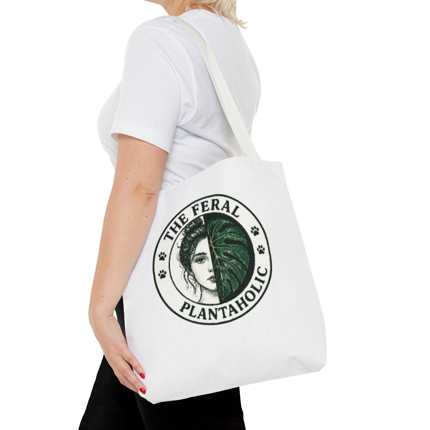 Feral Plantaholic Tote Bag | Eco-Friendly Grocery Bag, Gift for Plant Lovers, Boho Style, Greenery Accessories