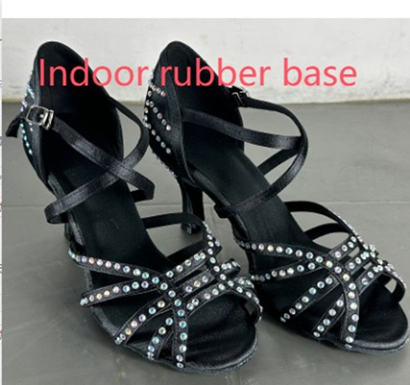 Diamond Latin Dance Shoes Women's High Heel Dancing Shoes