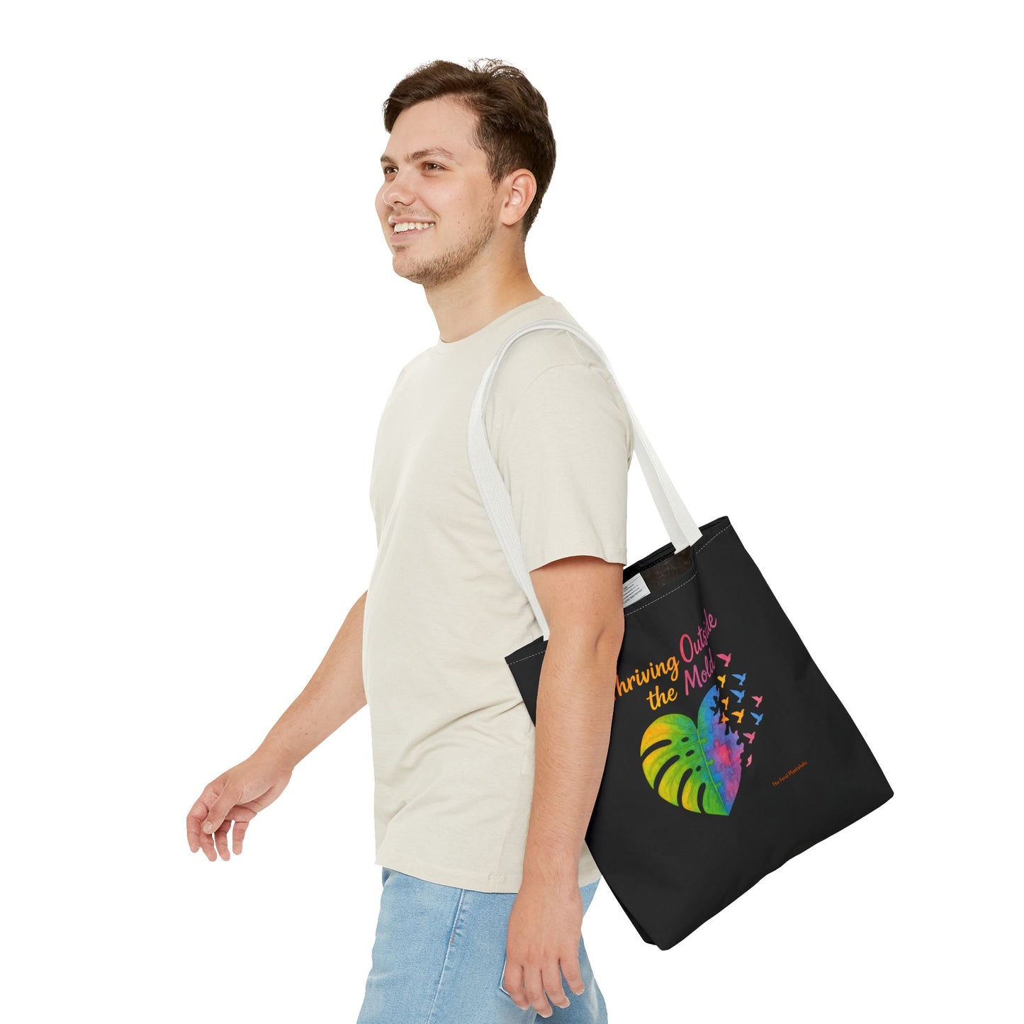 Vibrant Motivational Tote Bag | Thriving Outside the Mold | Eco-Friendly Bag, Inspirational Gift, Beach Tote, Everyday Carryall