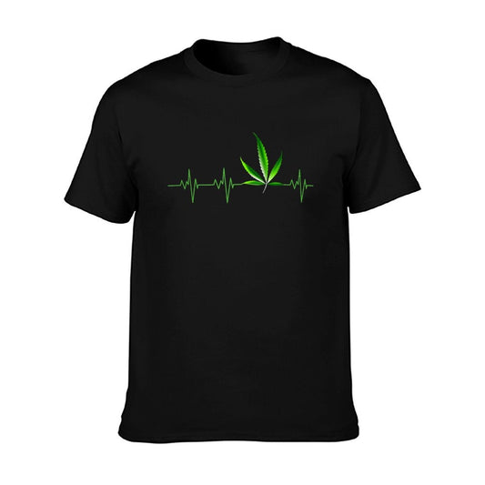 Weed Shirts for Men & Women Marijuana Leaf Heartbeat Gift T-Shirt