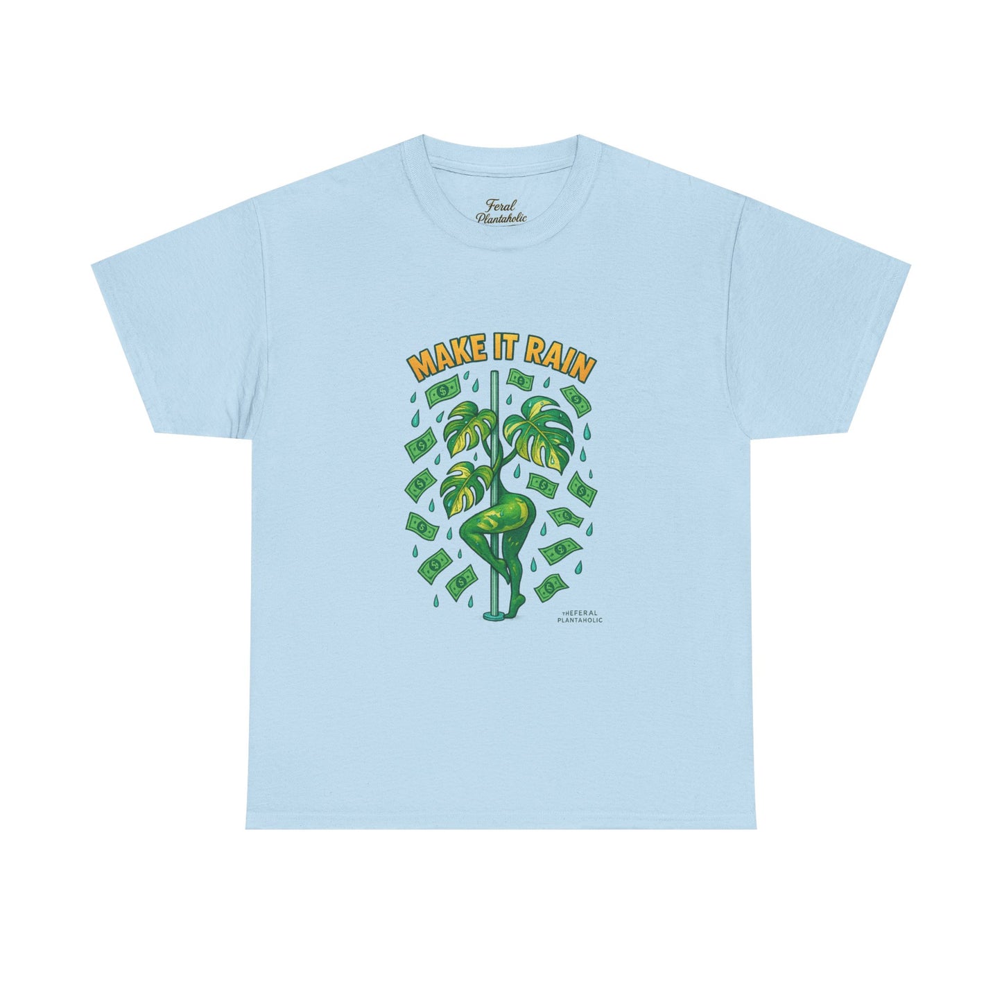 T-Shirt with Fun Design, Make It Rain Graphic Tee for Party Lovers, Trendy Cotton Apparel, Gift for Birthdays, Unisex Party Tee