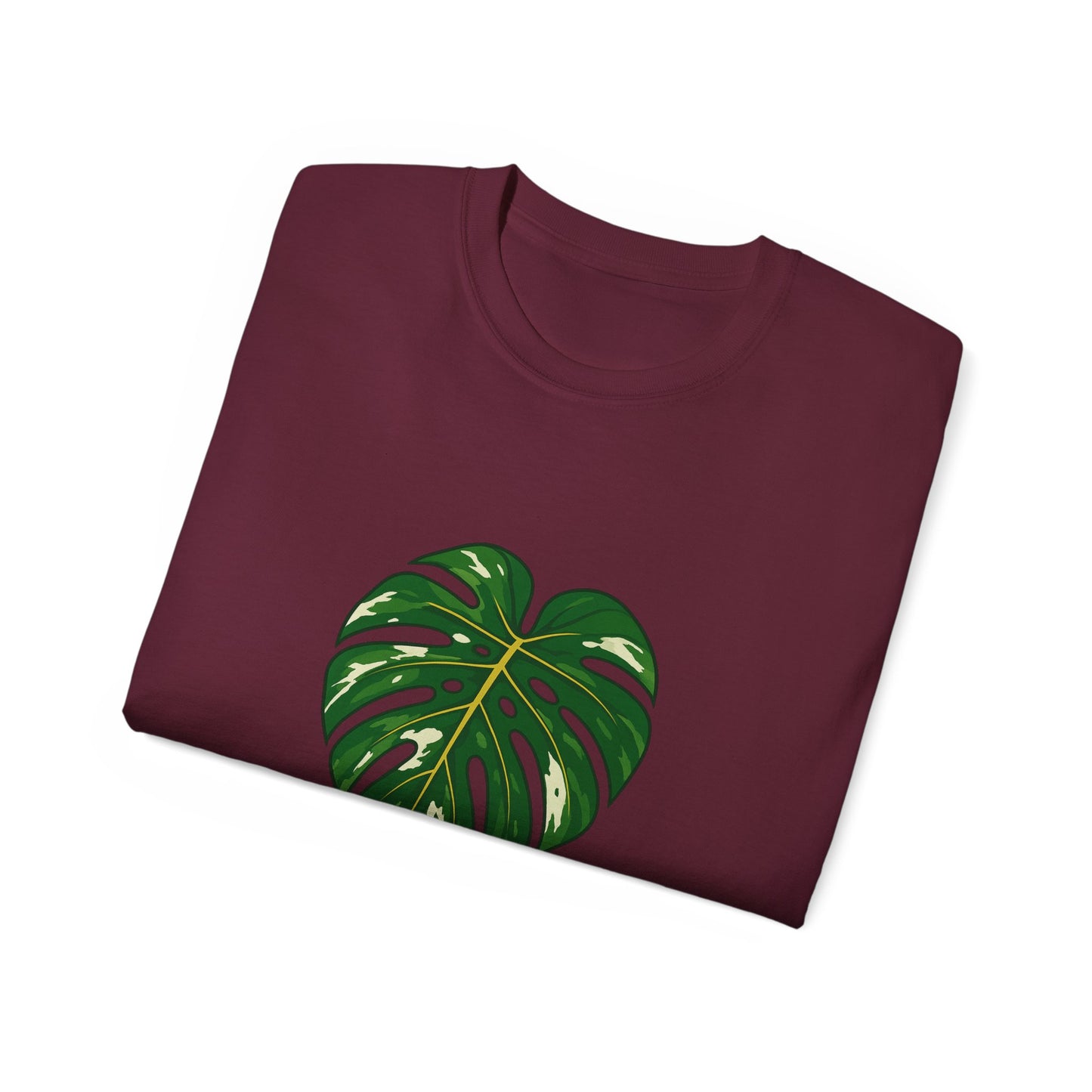 Monstera Energy Only Unisex Cotton Tee, Tropical Plant Tee, Nature Lover Shirt, Casual Summer Top, Eco-Friendly Gift, Botanical Graphic Tee