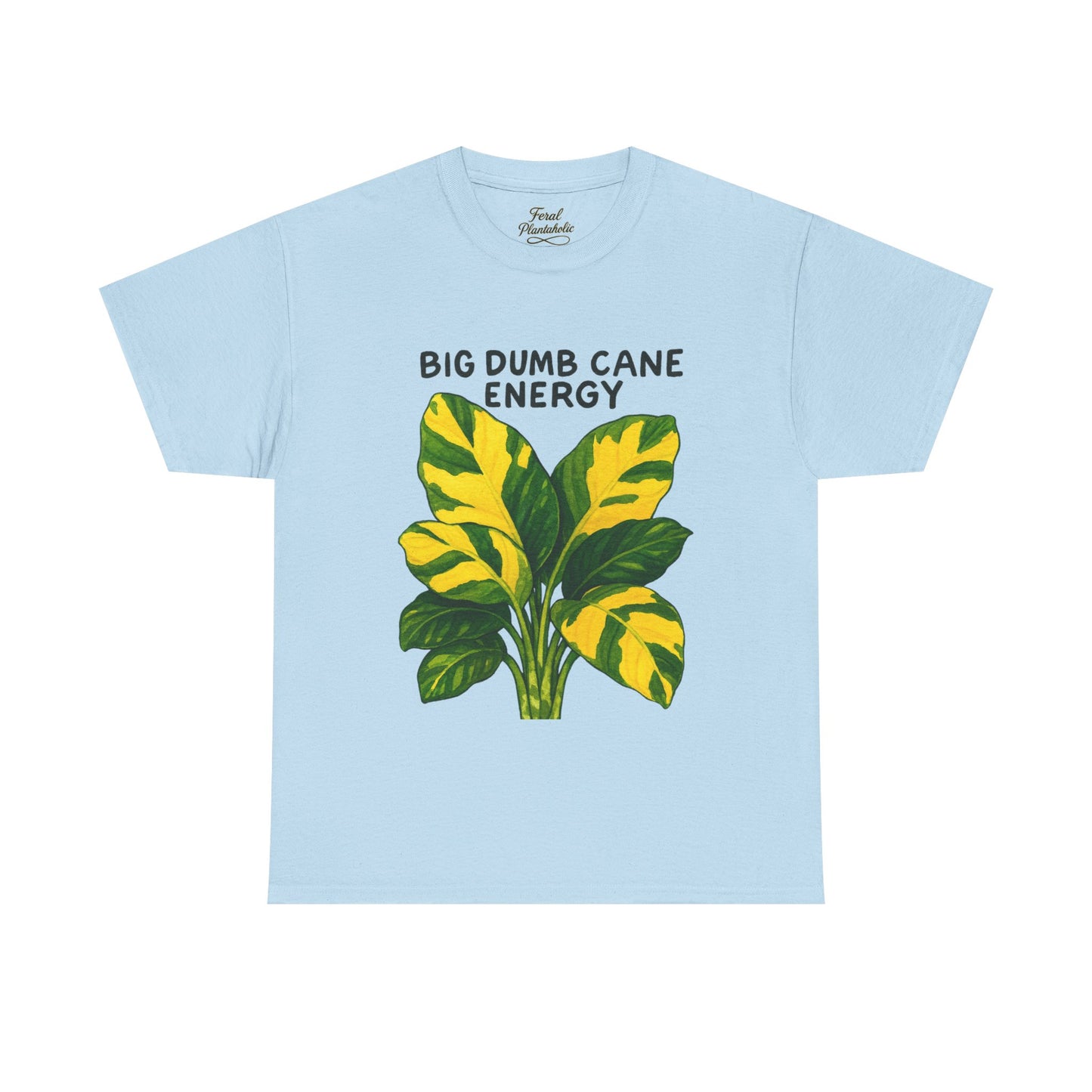 Big Dumb Cane Energy T‑Shirt — Variegated Dieffenbachia Plant Tee