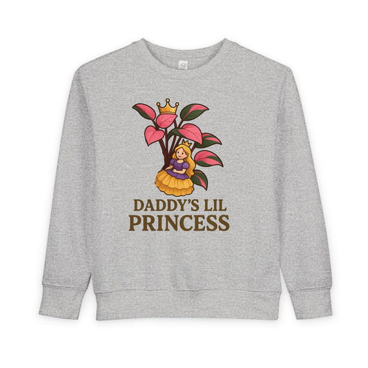 Toddler Sweatshirt - Daddy's Lil Princess, Cute Kids Sweatshirt, Toddler Gifts, Birthday Apparel, Little Princess Outfit, Baby Shower Gift