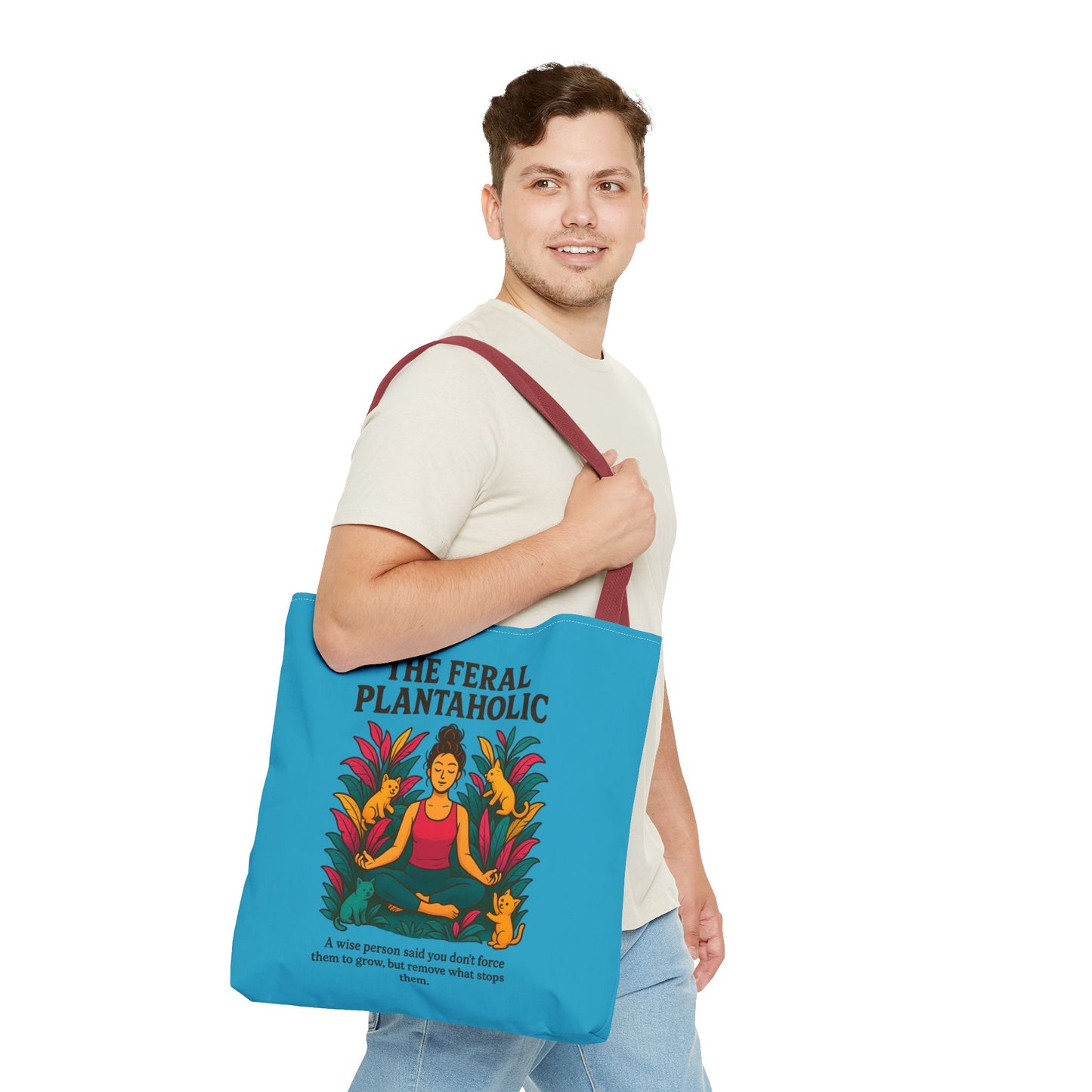 Feral Plantaholic Tote Bag - Eco-Friendly Shopping Bag, Gardening Lover Gift, Nature Enthusiast Accessory, Earth Day Must-Have