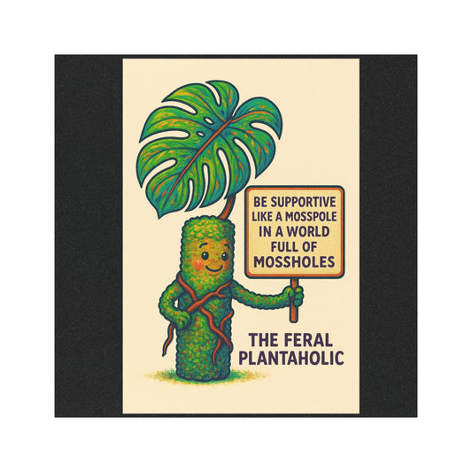 Supportive Plant Themed Car Magnet, Cute Feral Plantaholic Design, Funny Gift for Plant Lovers, Home Decor, Eco-Friendly Car Accessory
