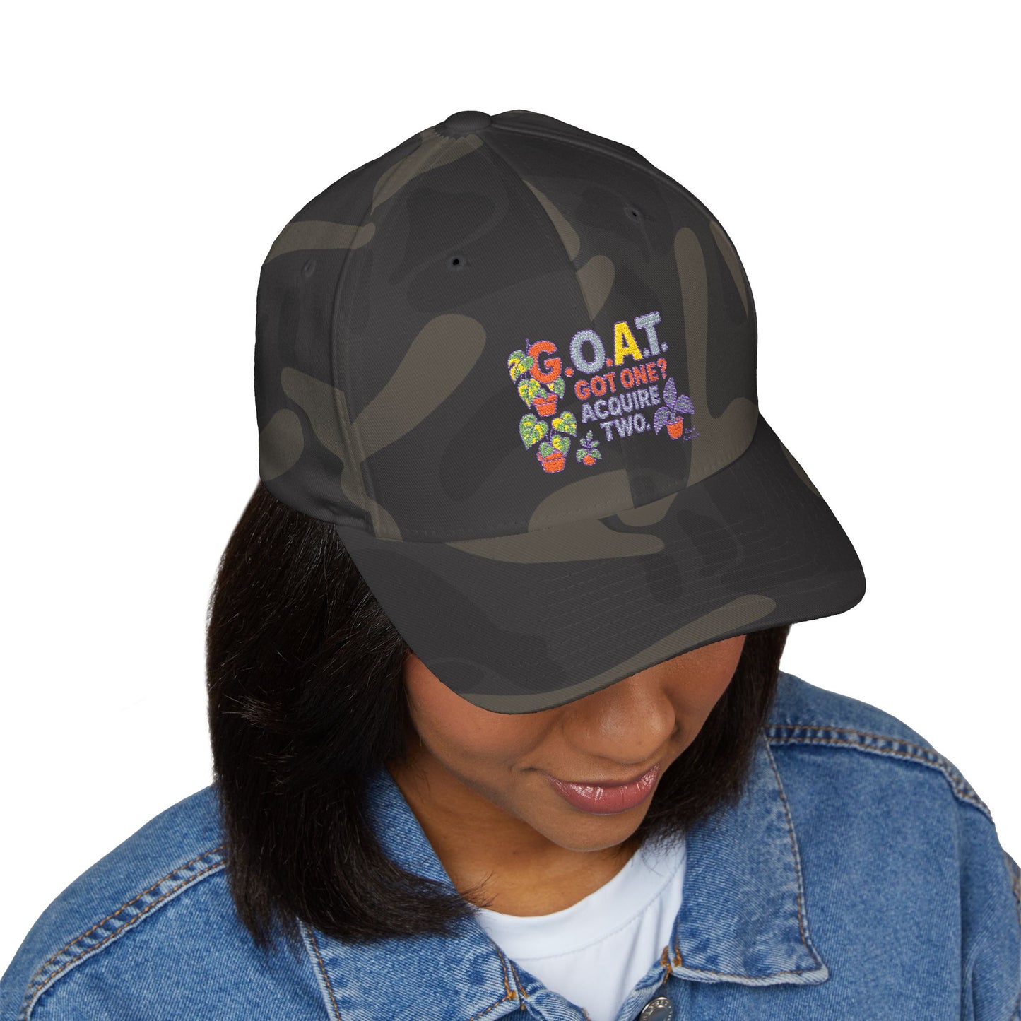 Embroidered Cap with Fun Design, Baseball Hat, G.O.A.T. Hat, Outdoor Gear, Gift for Sports Lovers, Adjustable Hat