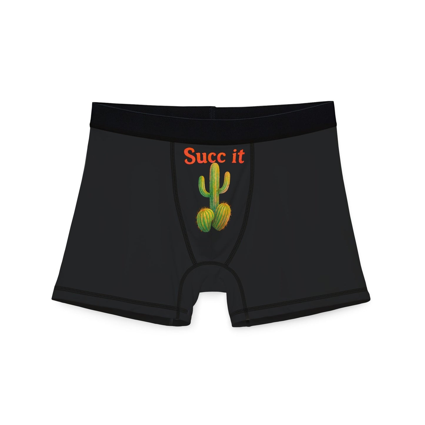 Cactus 'Succ It' Men's Boxer Briefs — Funny Novelty Underwear