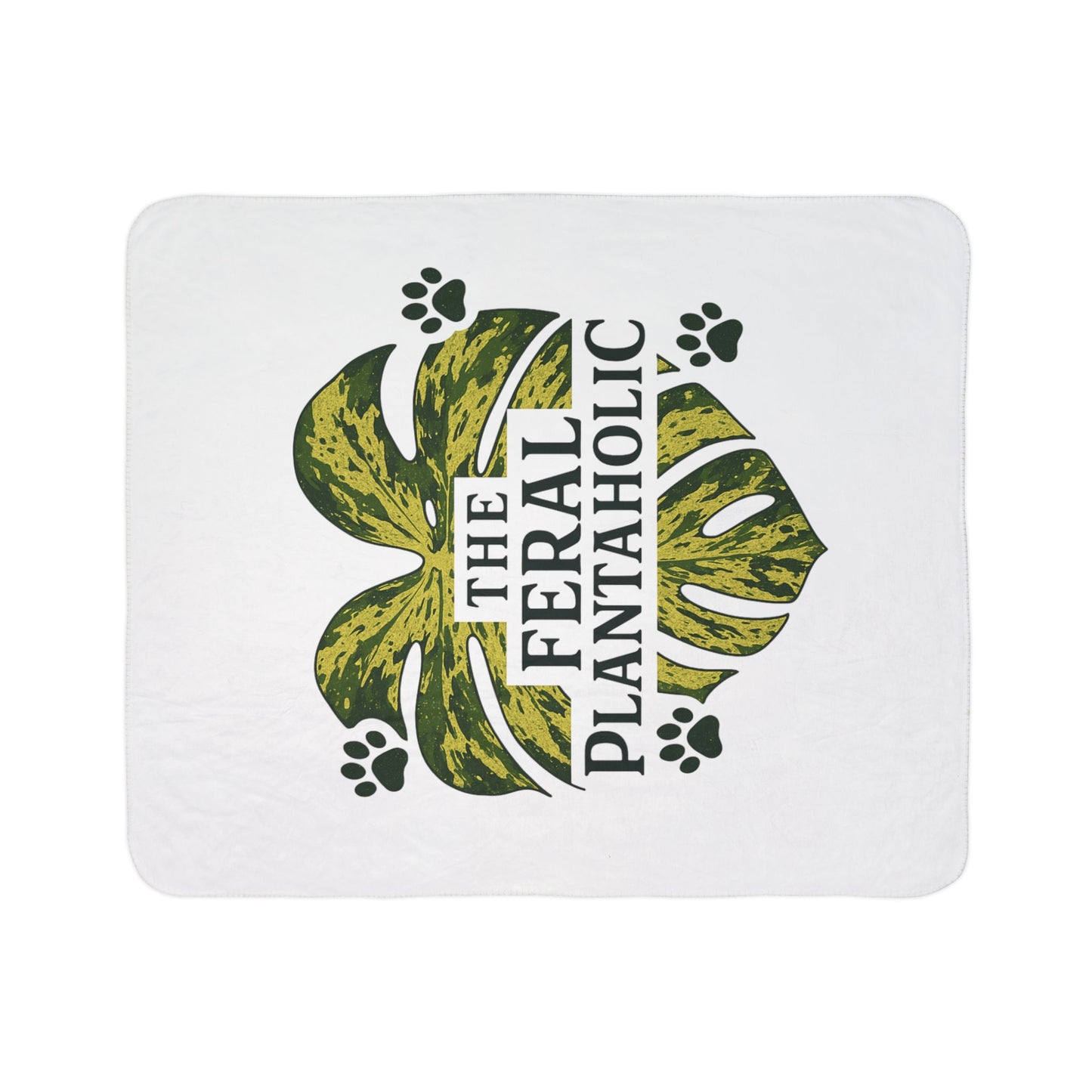 Fleece Sherpa Blanket with 'The Feral Plantaholic' Design, Cozy Gift for Plant Lovers, Ideal for Home Decor, Perfect for Any Occasion, [...]