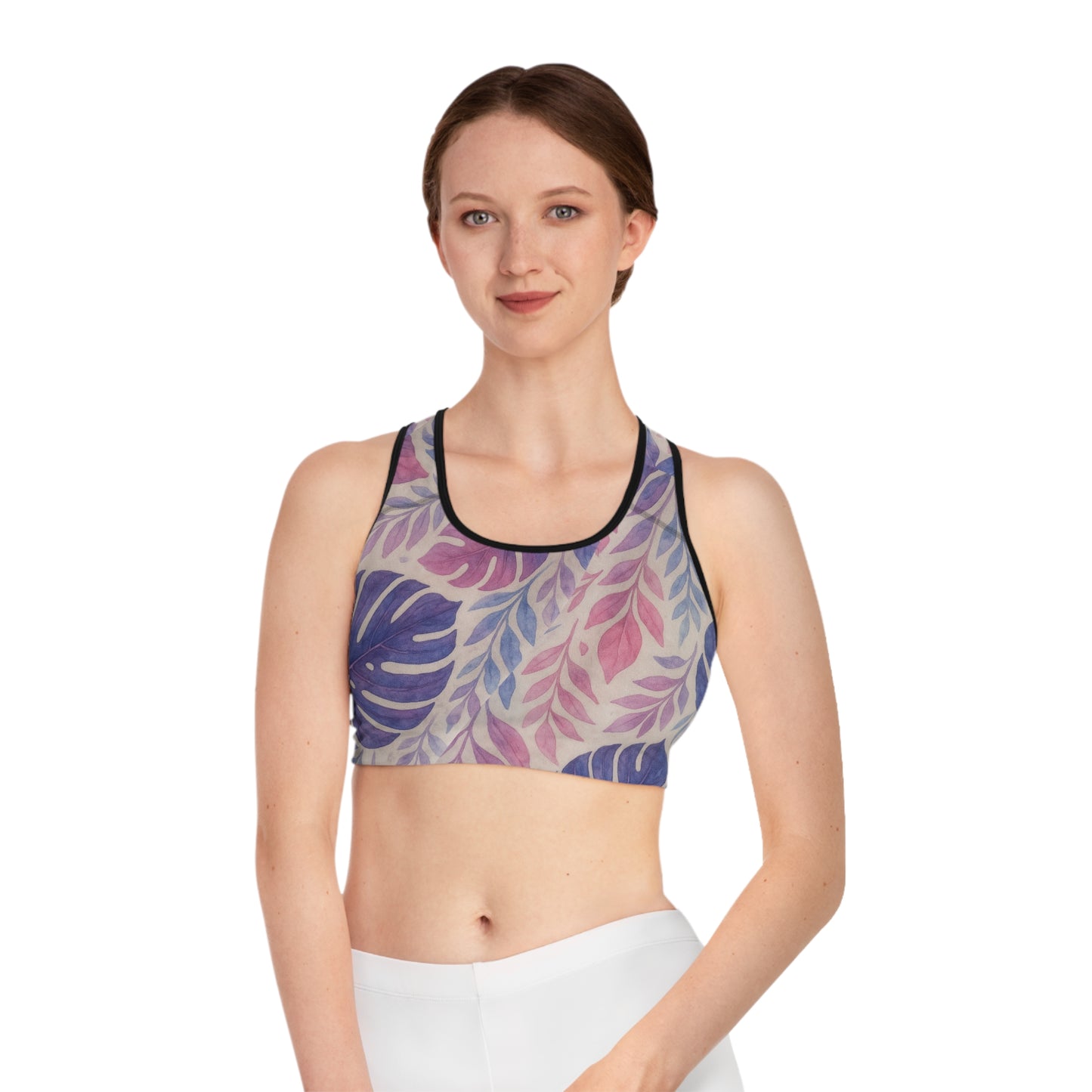 Tropical Leaves Sports Bra