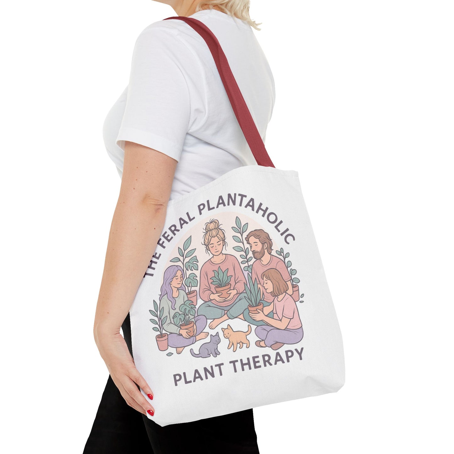 Feral Plantaholic Tote Bag, Plant Therapy Bag, Eco-Friendly Tote, Gifts for Gardeners, Plant Lover Accessories, Boho Style