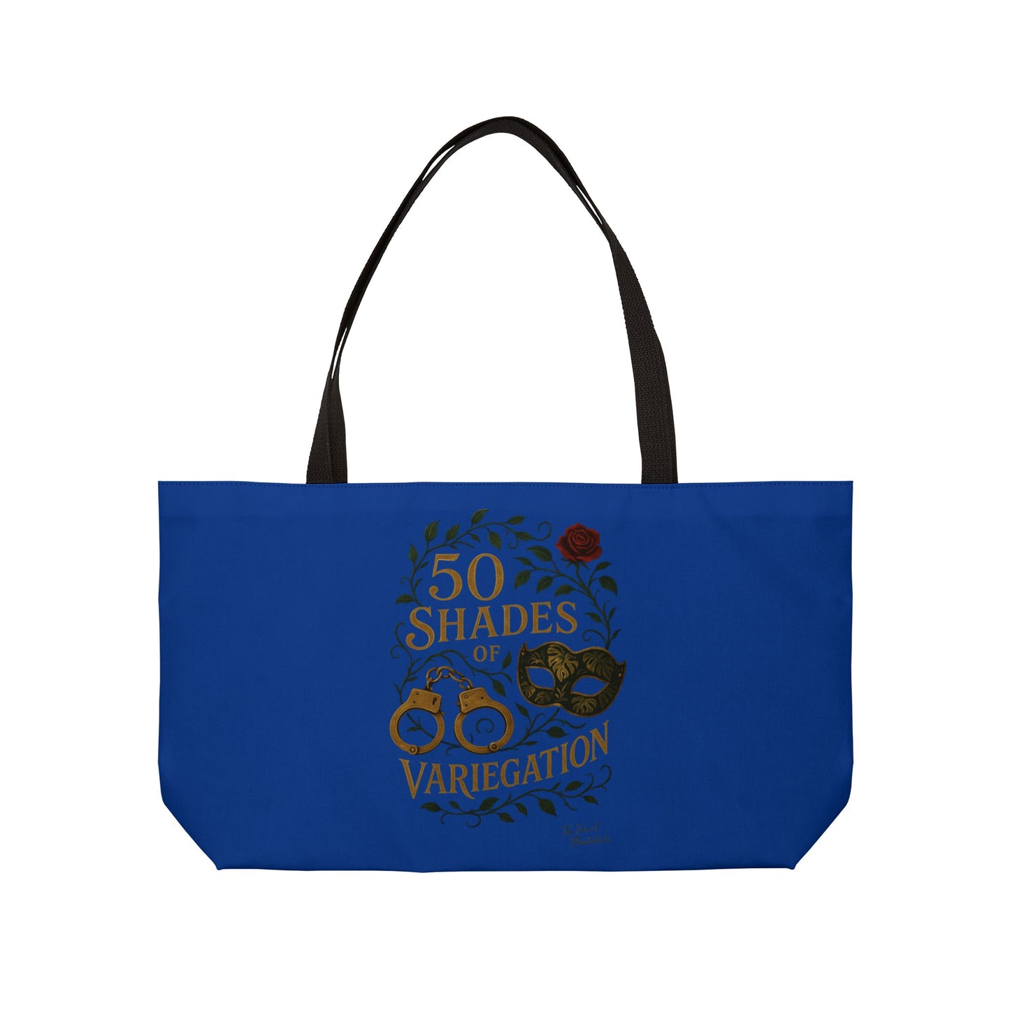 50 Shades of Variegation Tote Bag — Botanical Plant Lover Weekender Tote
