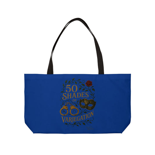 50 Shades of Variegation Tote Bag — Botanical Plant Lover Weekender Tote