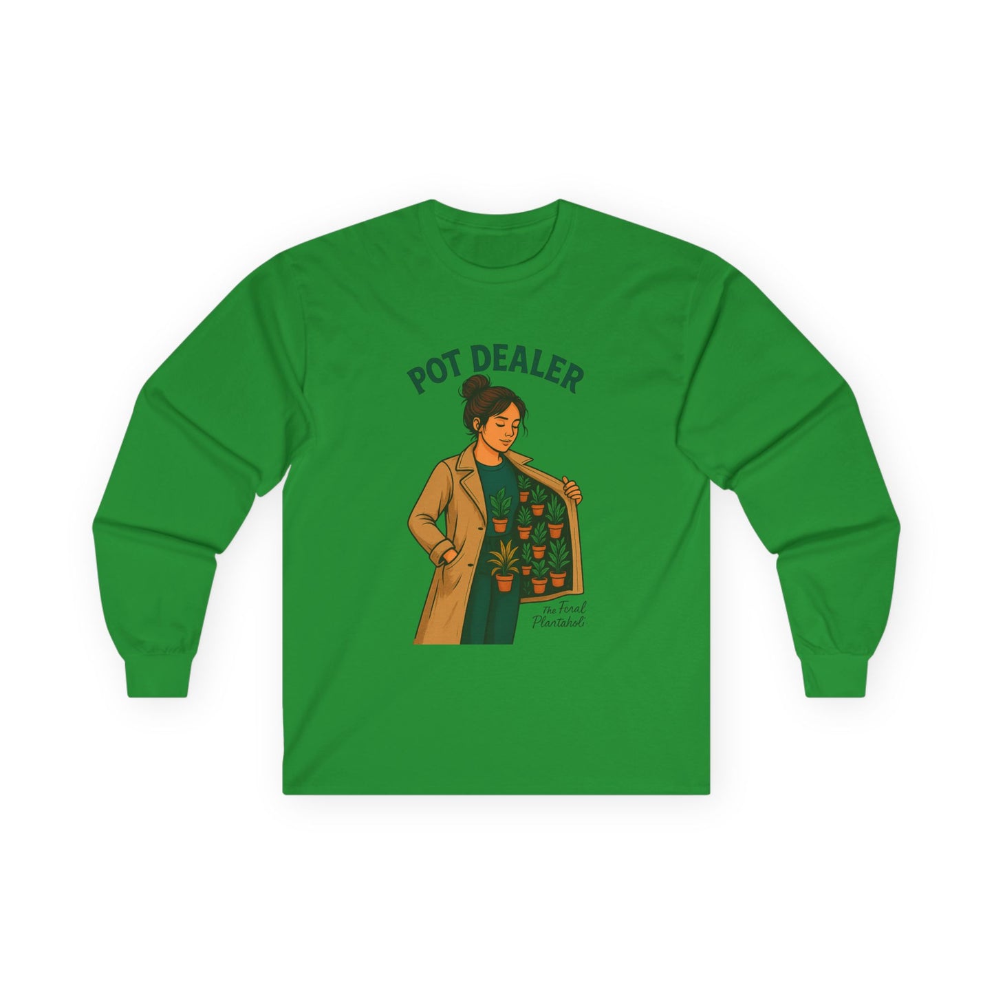 Pot Dealer Long Sleeve Tee, Fun Gift for Cannabis Lovers, Cozy Fall Fashion, Perfect for 420 Celebrations, Plant Lover Gift