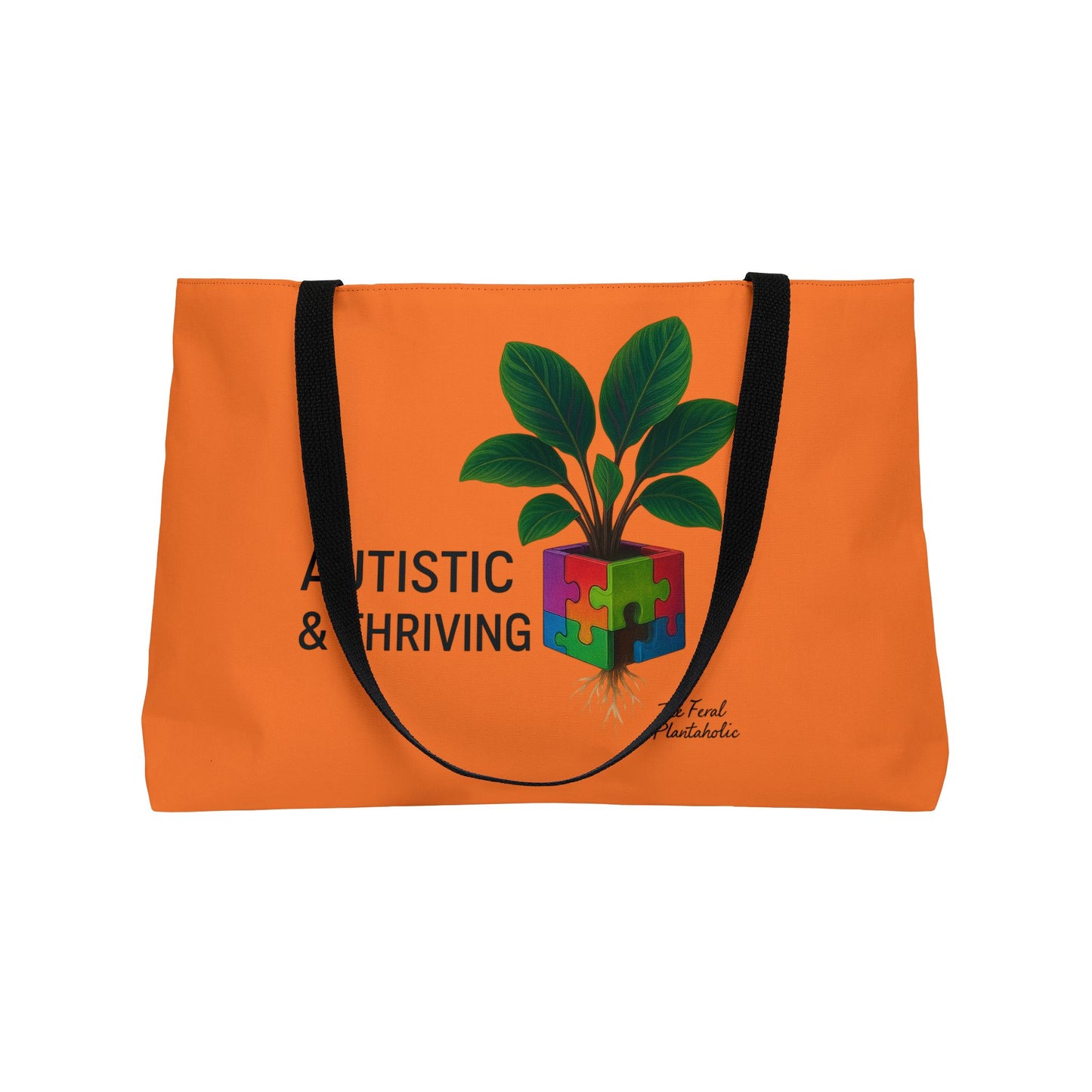 Autistic & Thriving Weekender Tote Bag | Vibrant Carryall for Activism, Gifts, Travel, Awareness, Everyday Use