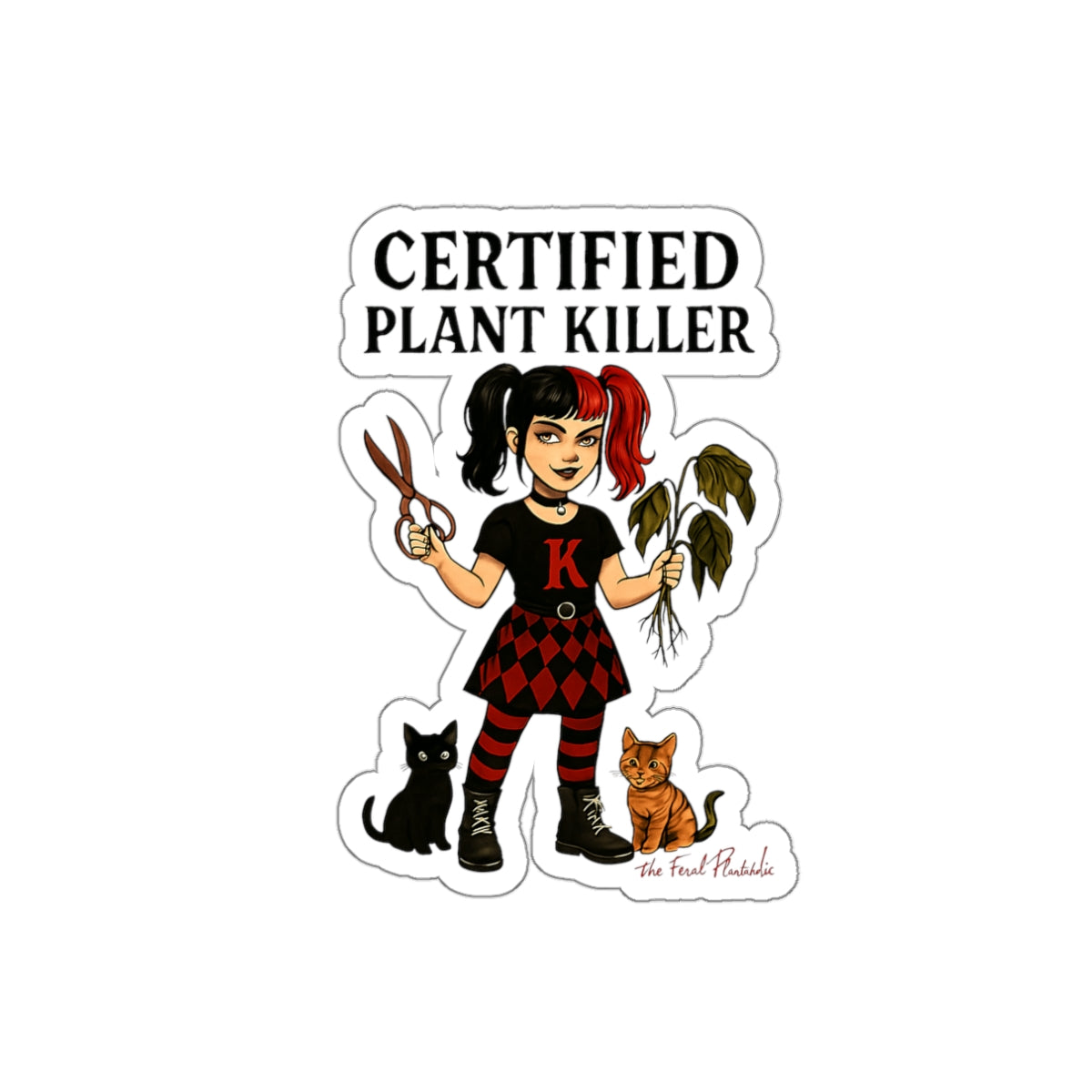 Certified Plant Killer Die-Cut Stickers for Plant Lovers
