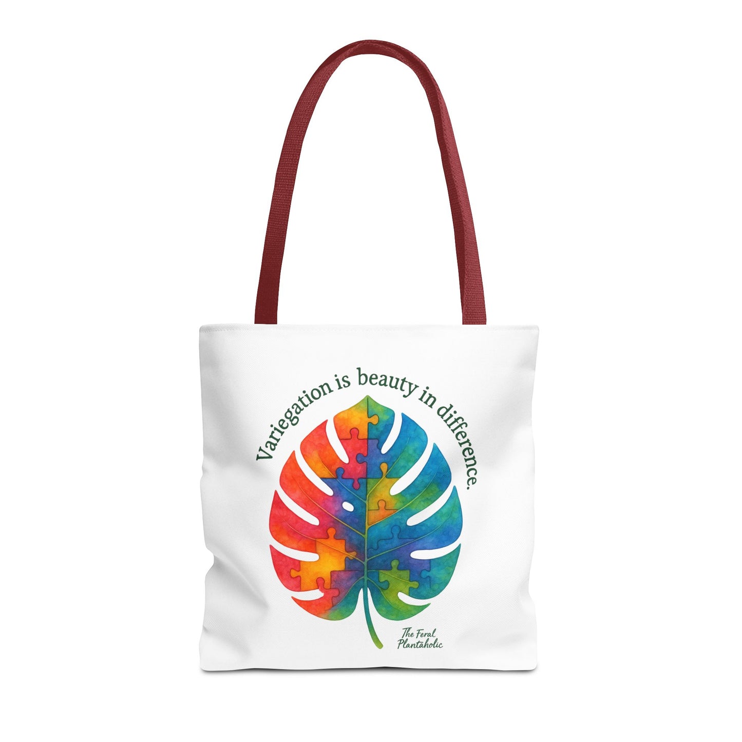 Colorful Monstera Leaf Tote Bag, Eco-Friendly Shopping Bag, Puzzle Aesthetic Purse, Nature Lover Gift, Art Tote for Every Occasion