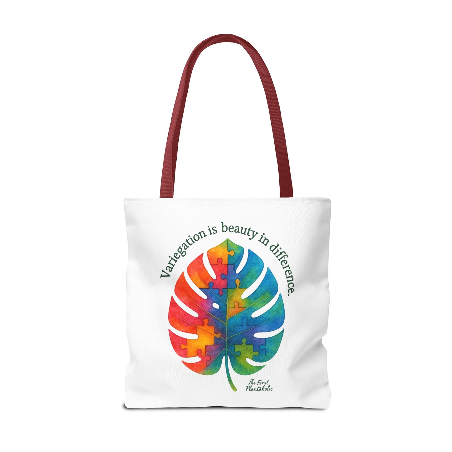 Colorful Monstera Leaf Tote Bag, Eco-Friendly Shopping Bag, Puzzle Aesthetic Purse, Nature Lover Gift, Art Tote for Every Occasion