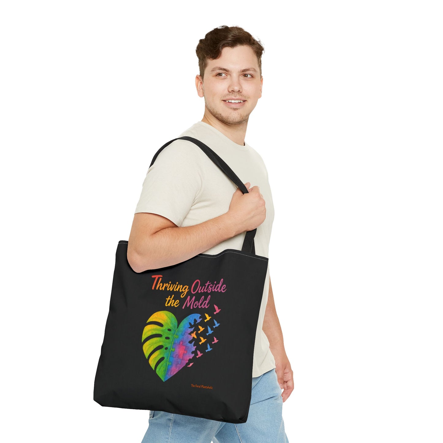 Vibrant Motivational Tote Bag | Thriving Outside the Mold | Eco-Friendly Bag, Inspirational Gift, Beach Tote, Everyday Carryall