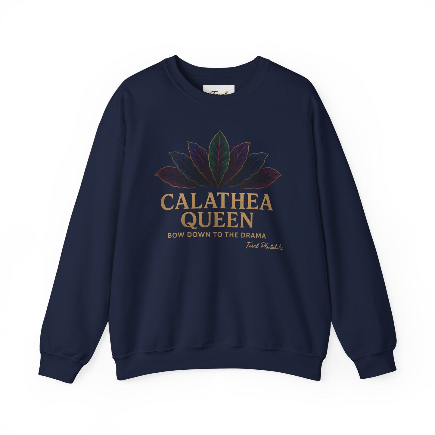 Calathea Queen Sweatshirt - Cozy Crewneck for Plant Lovers, Gift for Gardeners, Lounge Wear, Botanical Fashion, Nature Inspired Apparel