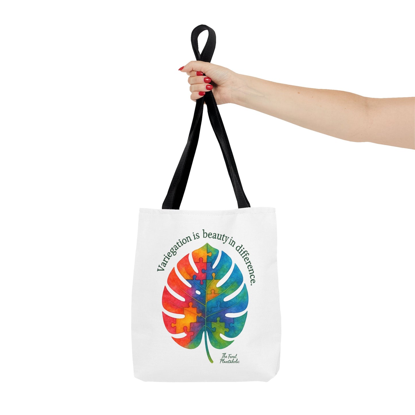Colorful Monstera Leaf Tote Bag, Eco-Friendly Shopping Bag, Puzzle Aesthetic Purse, Nature Lover Gift, Art Tote for Every Occasion