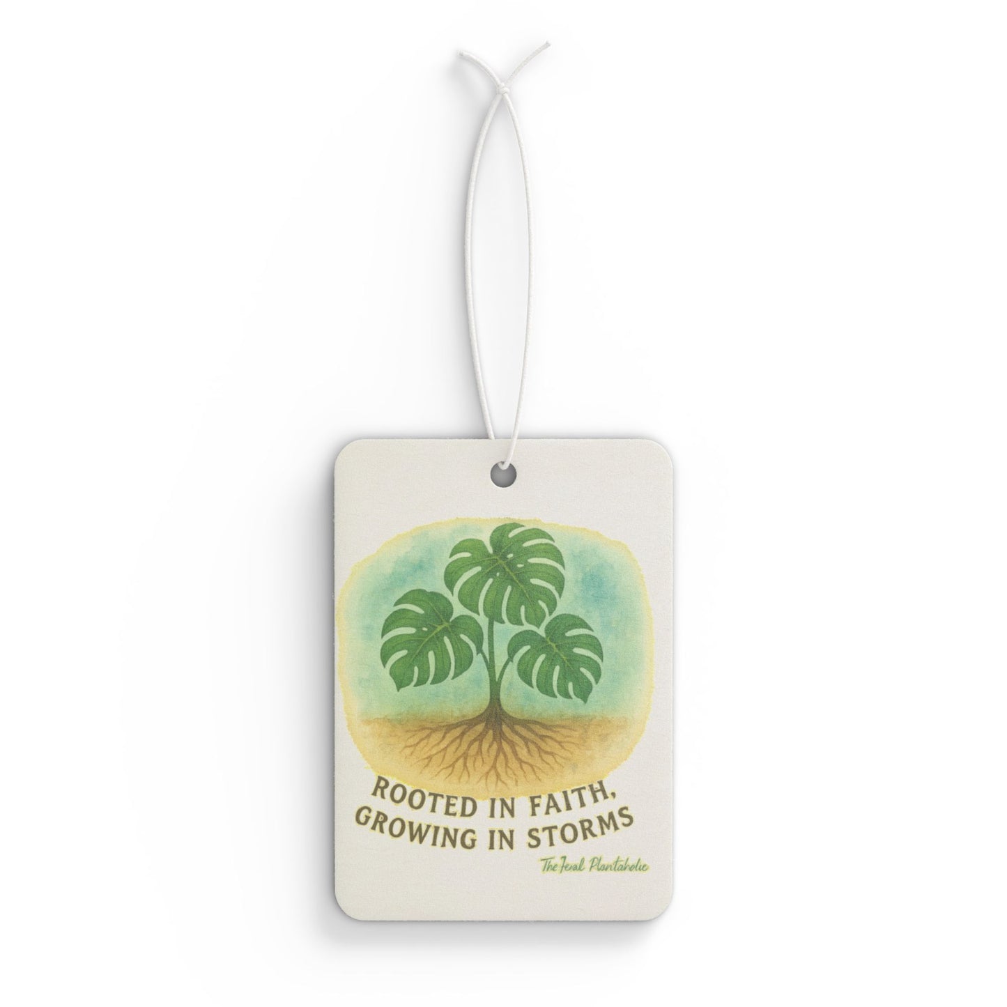 Car Air Freshener - Rooted in Faith, Growing in Storms - Inspirational Auto Decor, Faith-Based Gift, Car Perfume, Motivational Air Freshener