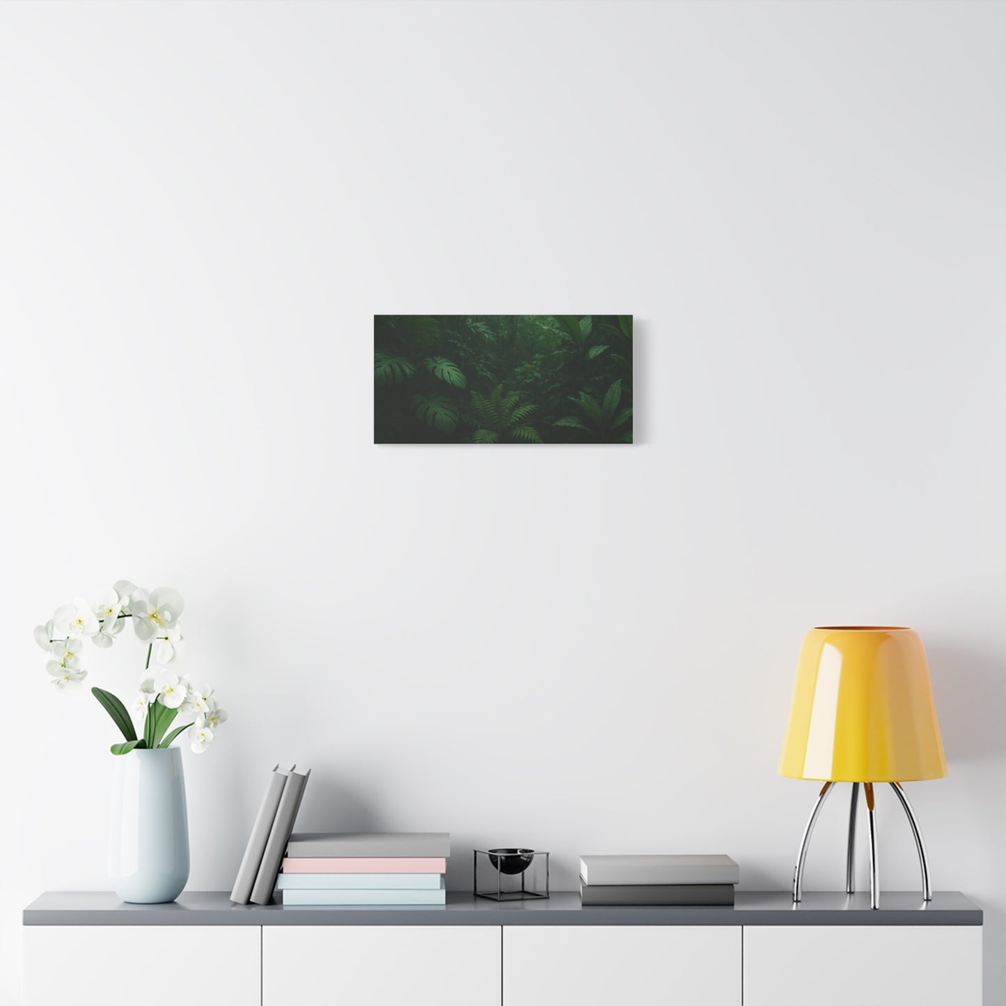 Jungle Matte Canvas Wall Art — Lush Green Tropical Forest Print (Stretched 1.25")