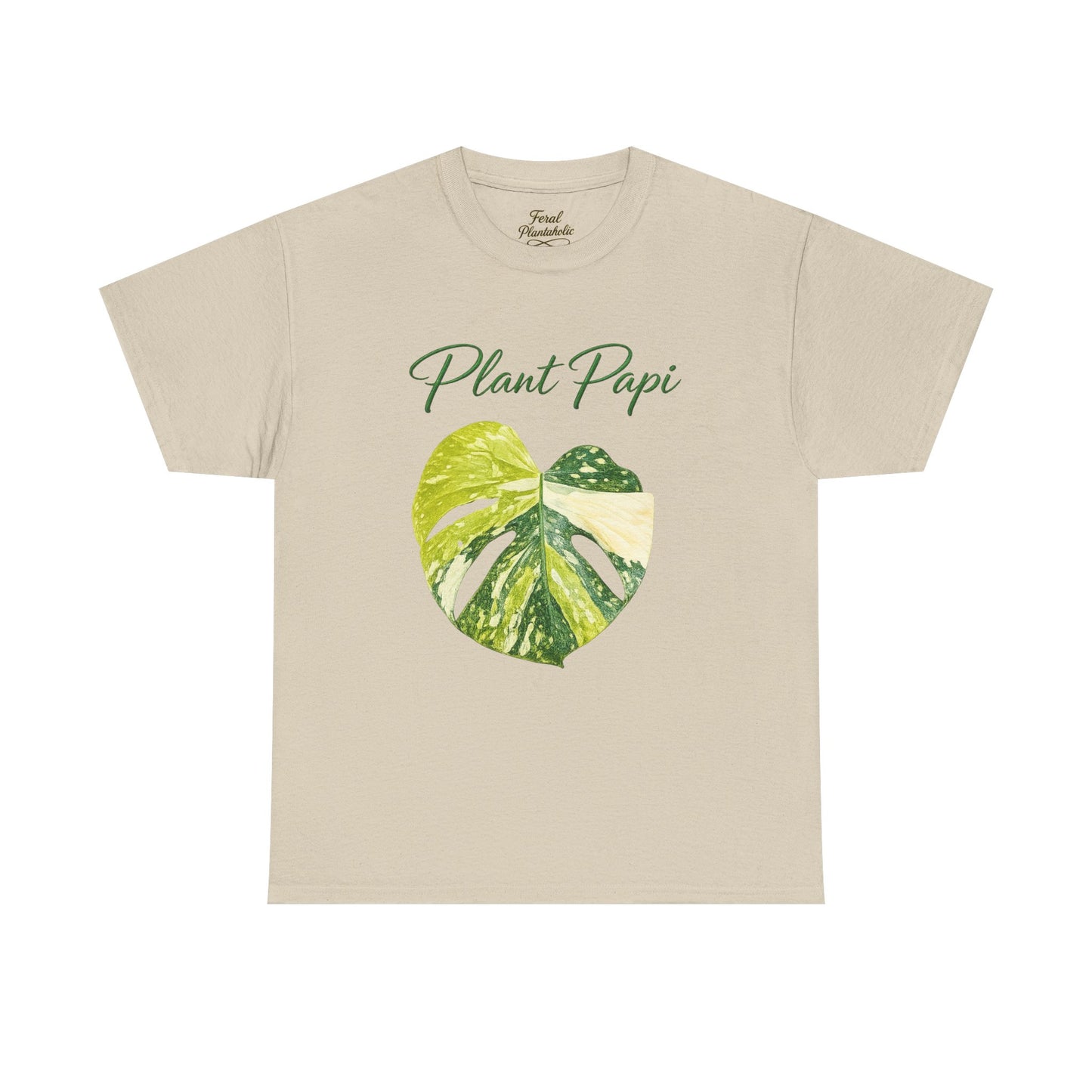 Plant Papi T-Shirt — Green Monstera Heart Graphic Tee for Plant Lovers
