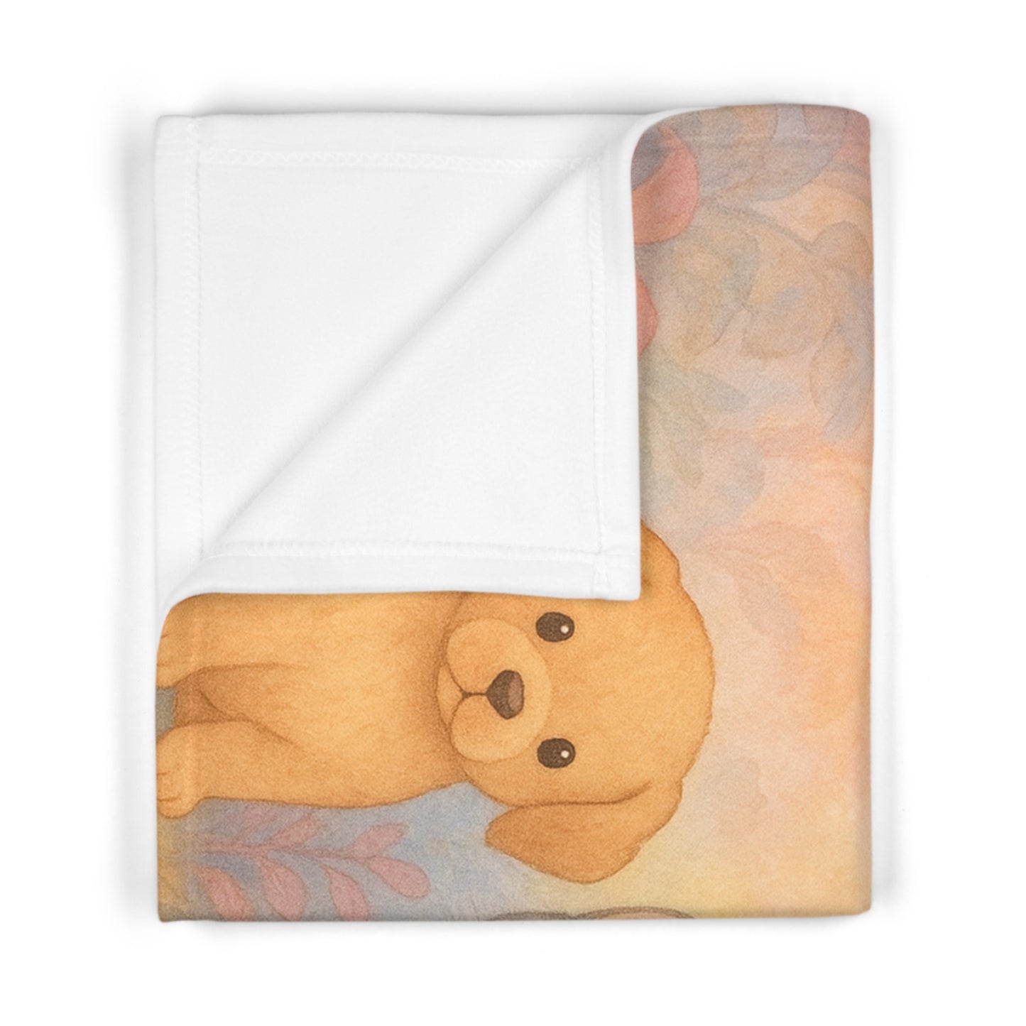 Baby Blanket — Pastel Puppy & Kitten Soft Fleece Blanket (Gender Neutral)