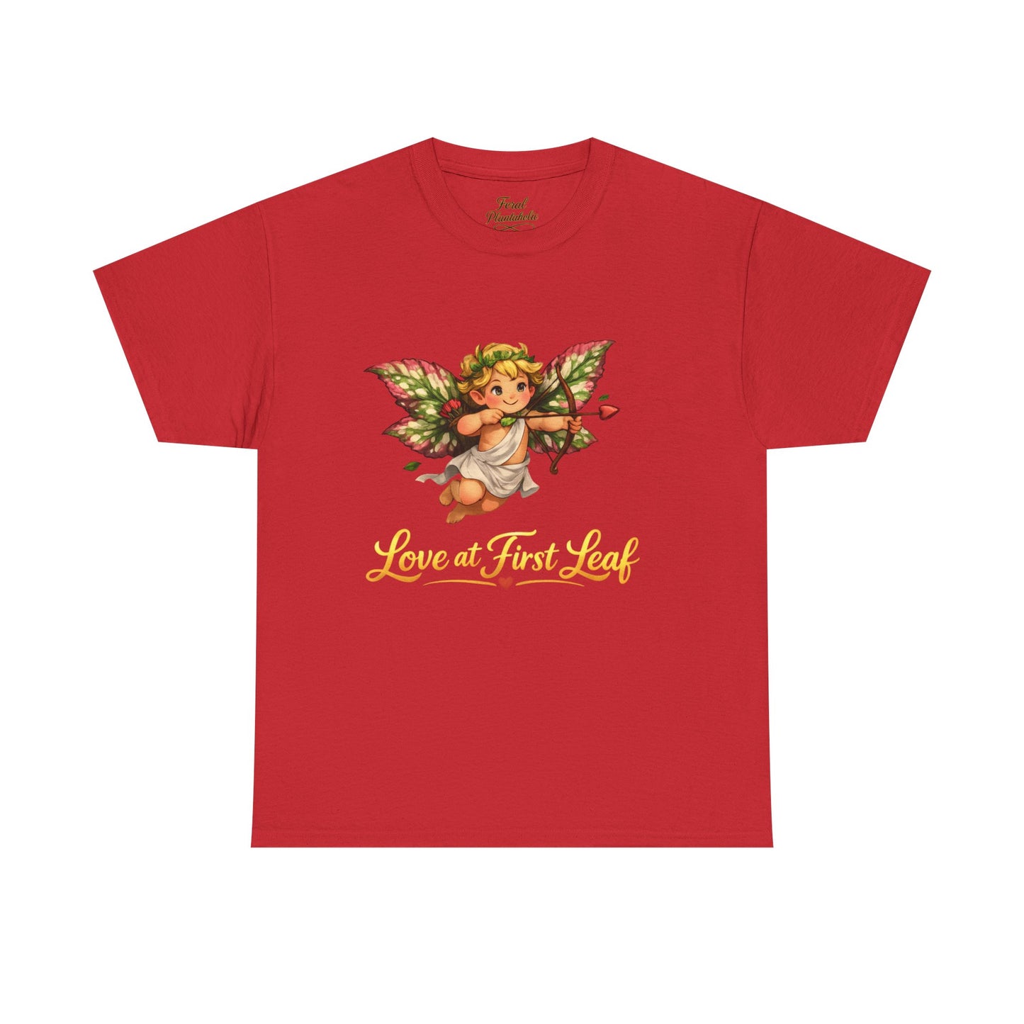 Love at First Leaf T‑Shirt — Vintage Cherub Fairy Graphic Tee